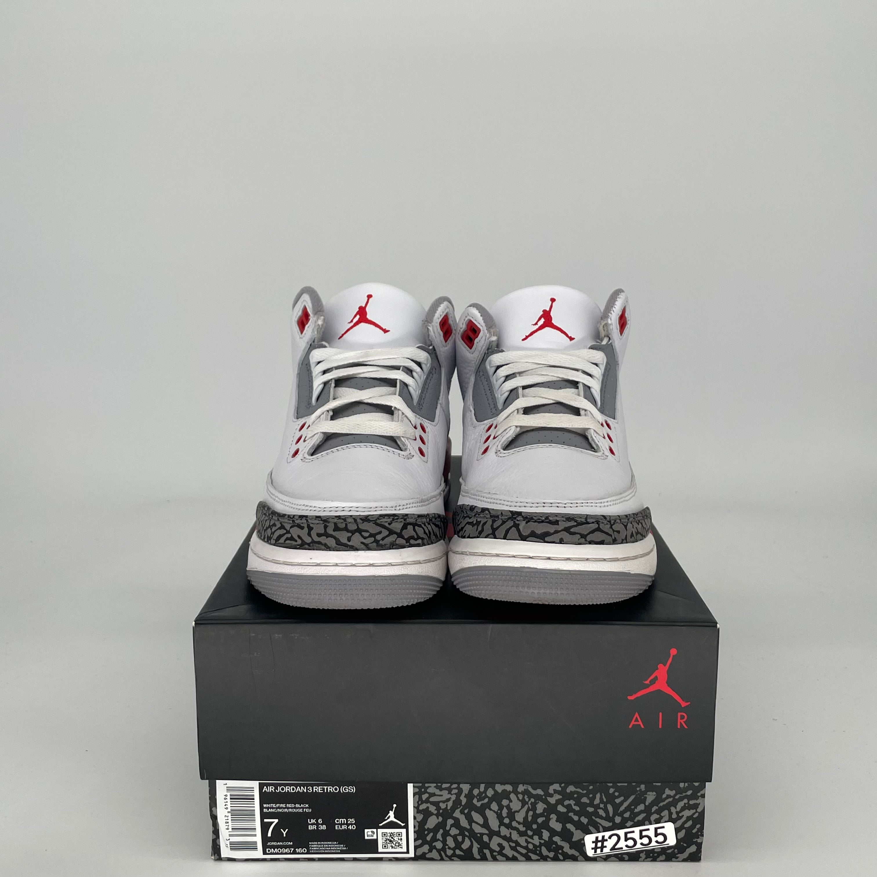 AIR JORDAN 3 FIRE RED DM0967-160 SIZE 7/8.5W