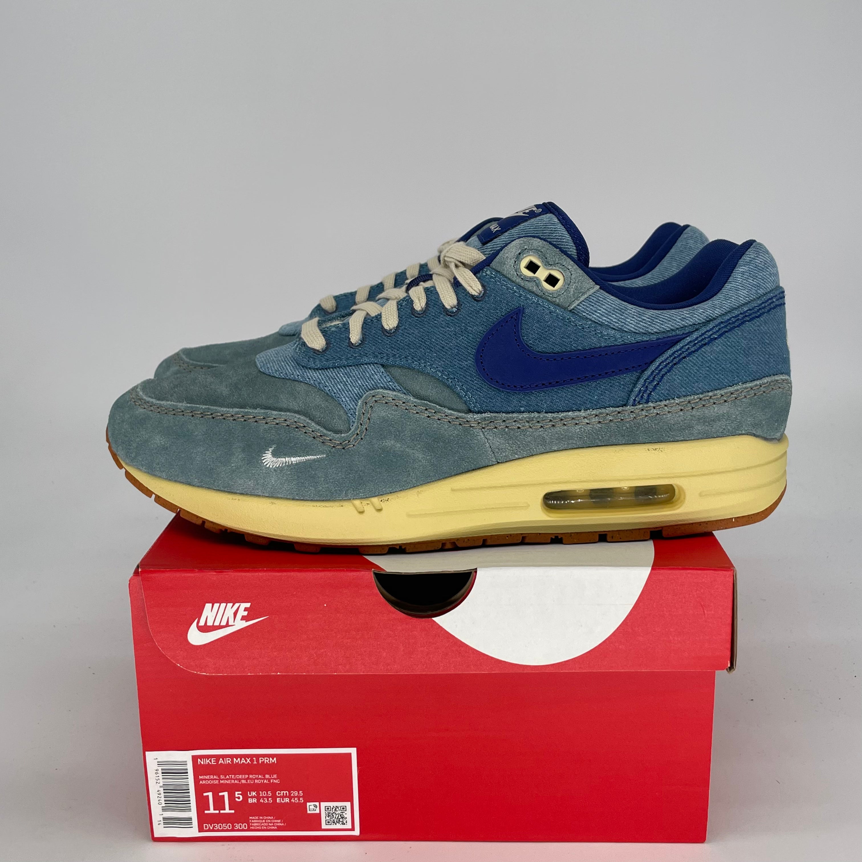 NIKE AIR MAX 1 DIRTY DENIM DV3050-300 SIZE 11.5/13W