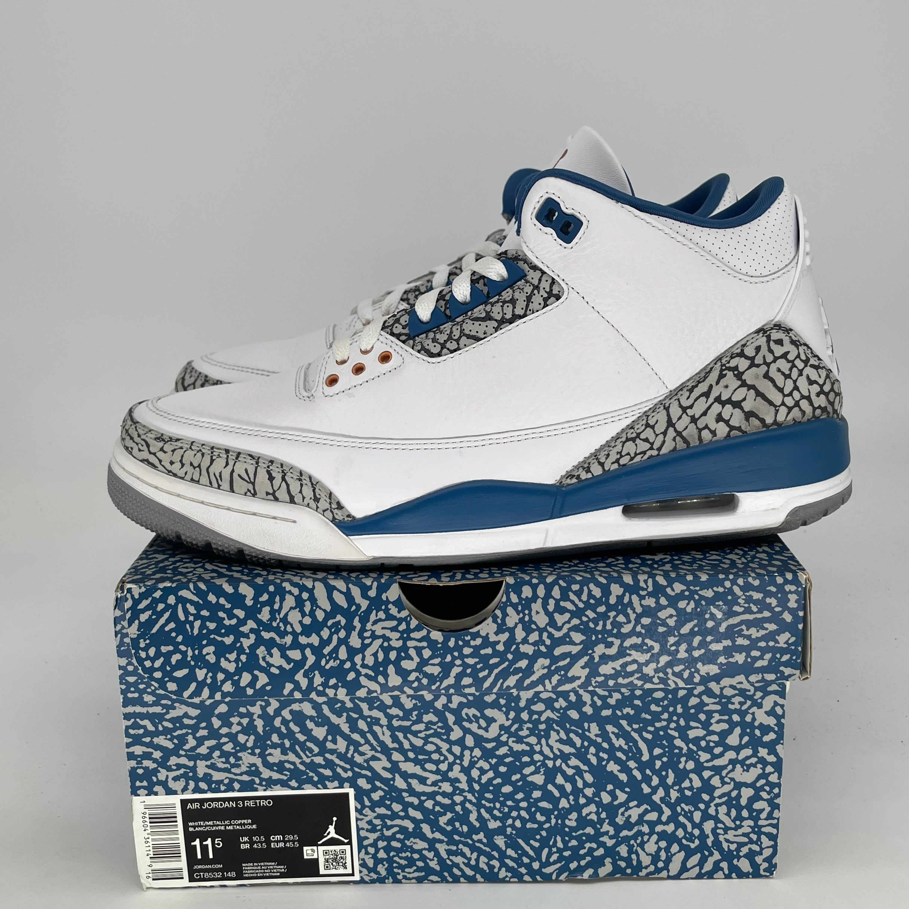 AIR JORDAN 3 WIZARDS CT8532-148 SIZE 11.5/13W