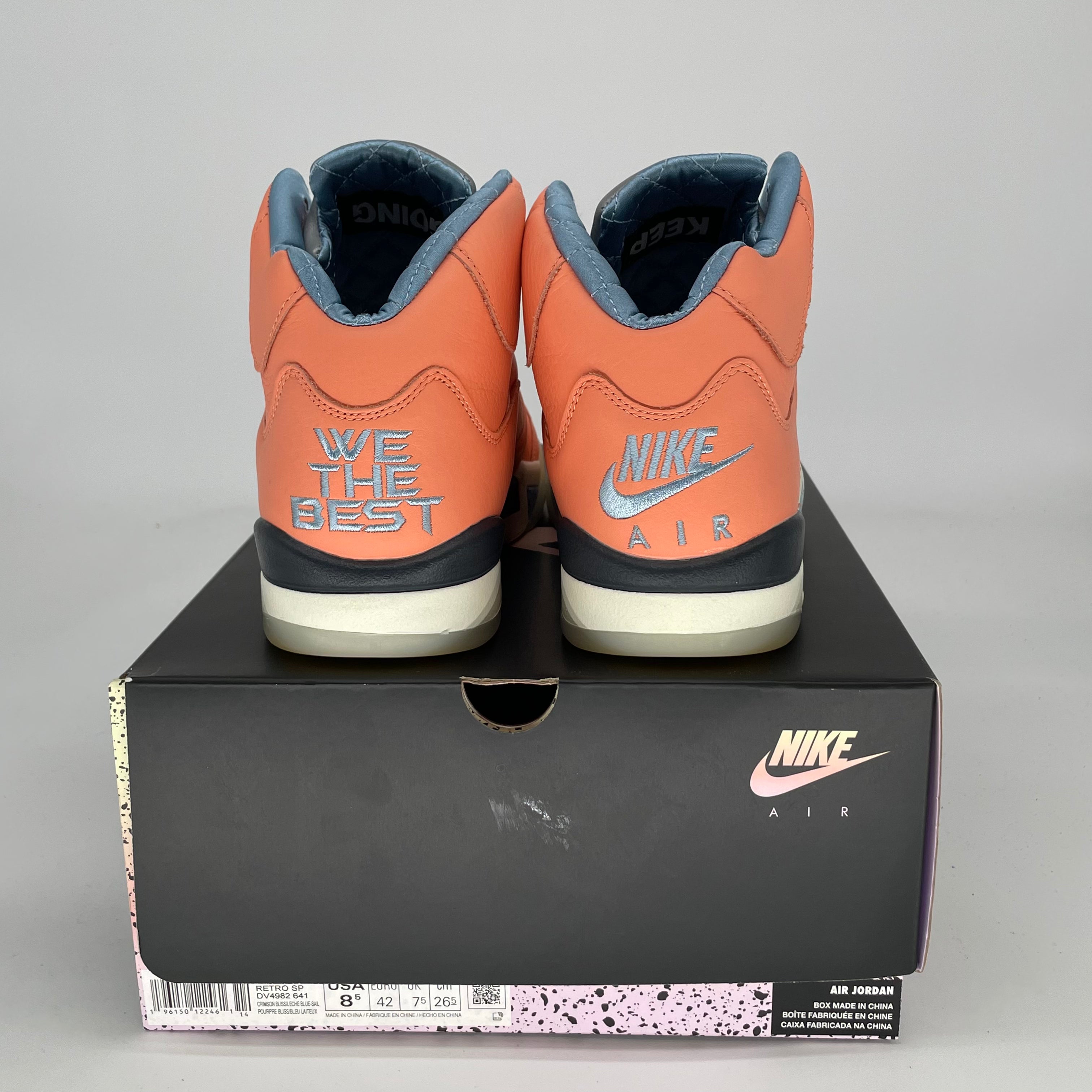 AIR JORDAN 5 DJ KALED WE THE BEST CRIMSON BLISS SIZE 8.5/10W DV4982-641