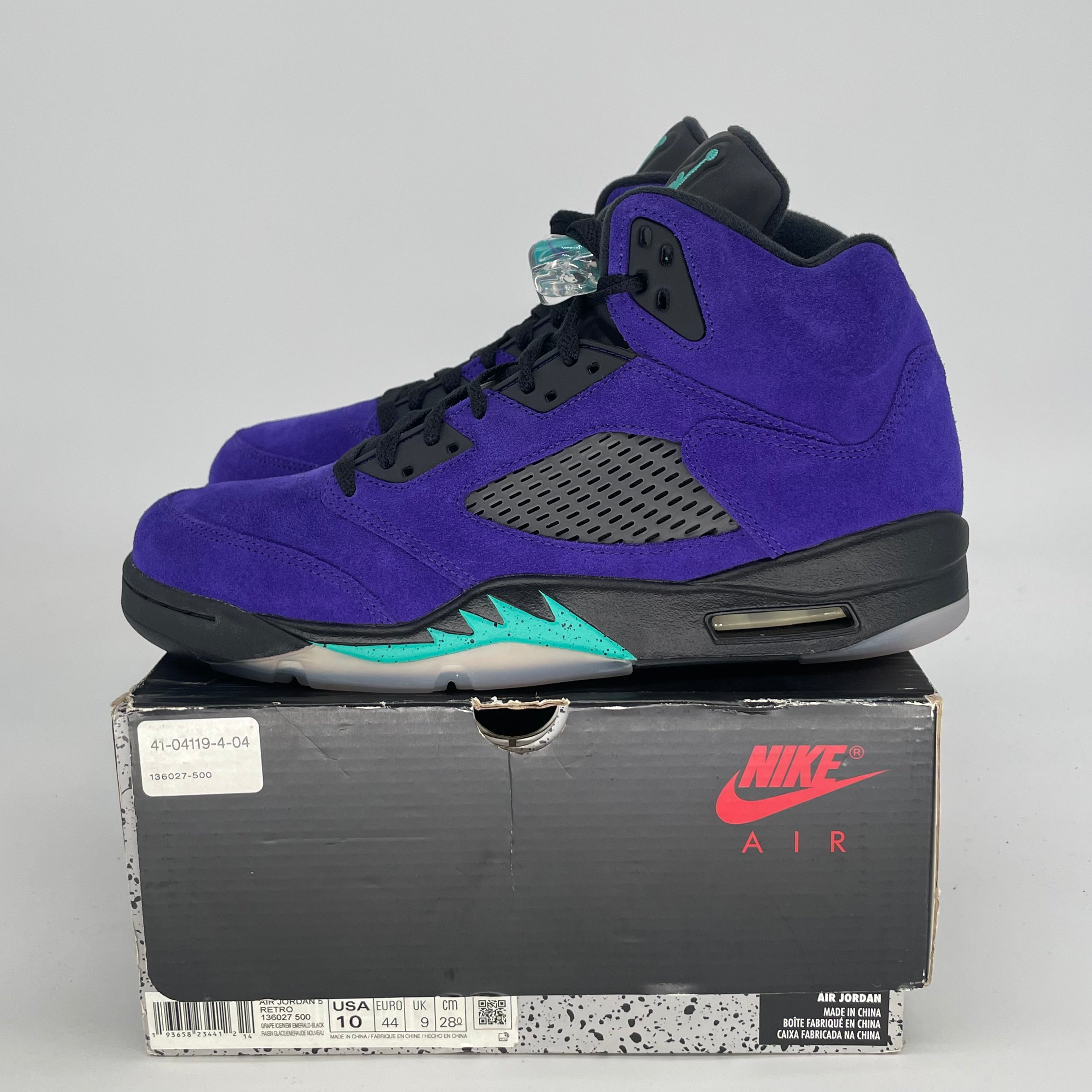 AIR JORDAN 5 ALTERNATE GRAPE 136027-500 SIZE 10/11.5W