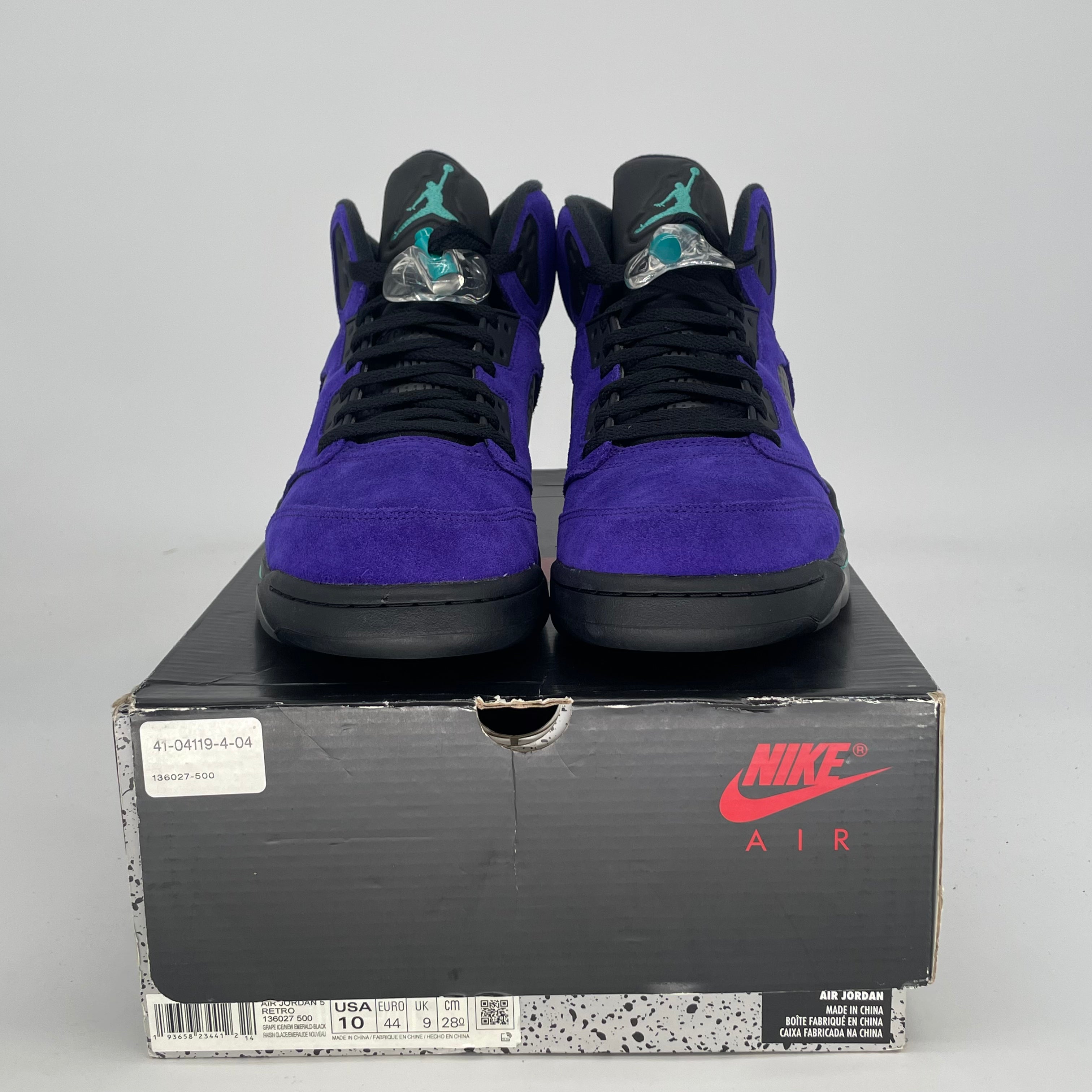 AIR JORDAN 5 ALTERNATE GRAPE 136027-500 SIZE 10/11.5W