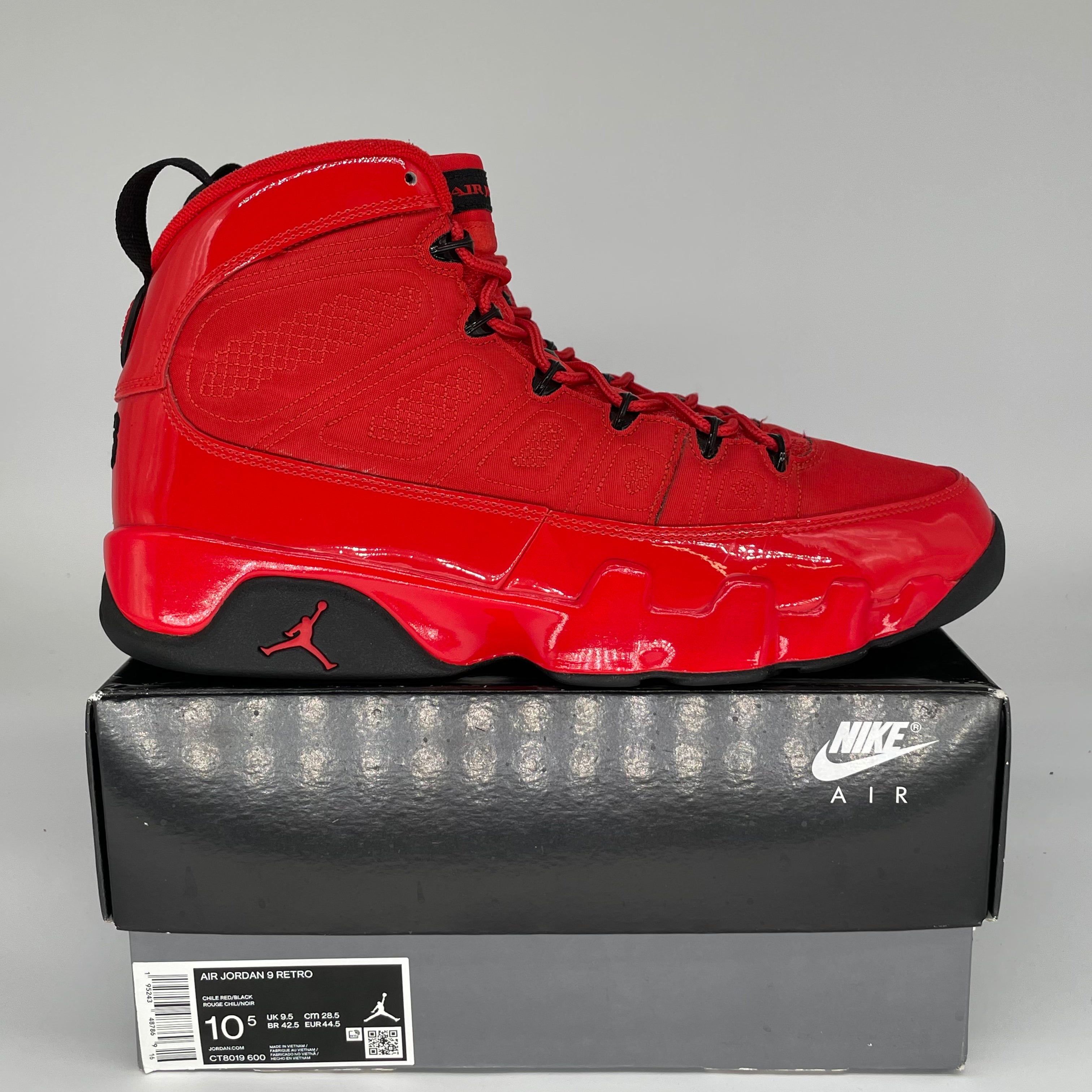 AIR JORDAN 9 CHILE RED SIZE 10.5 CT8019-600