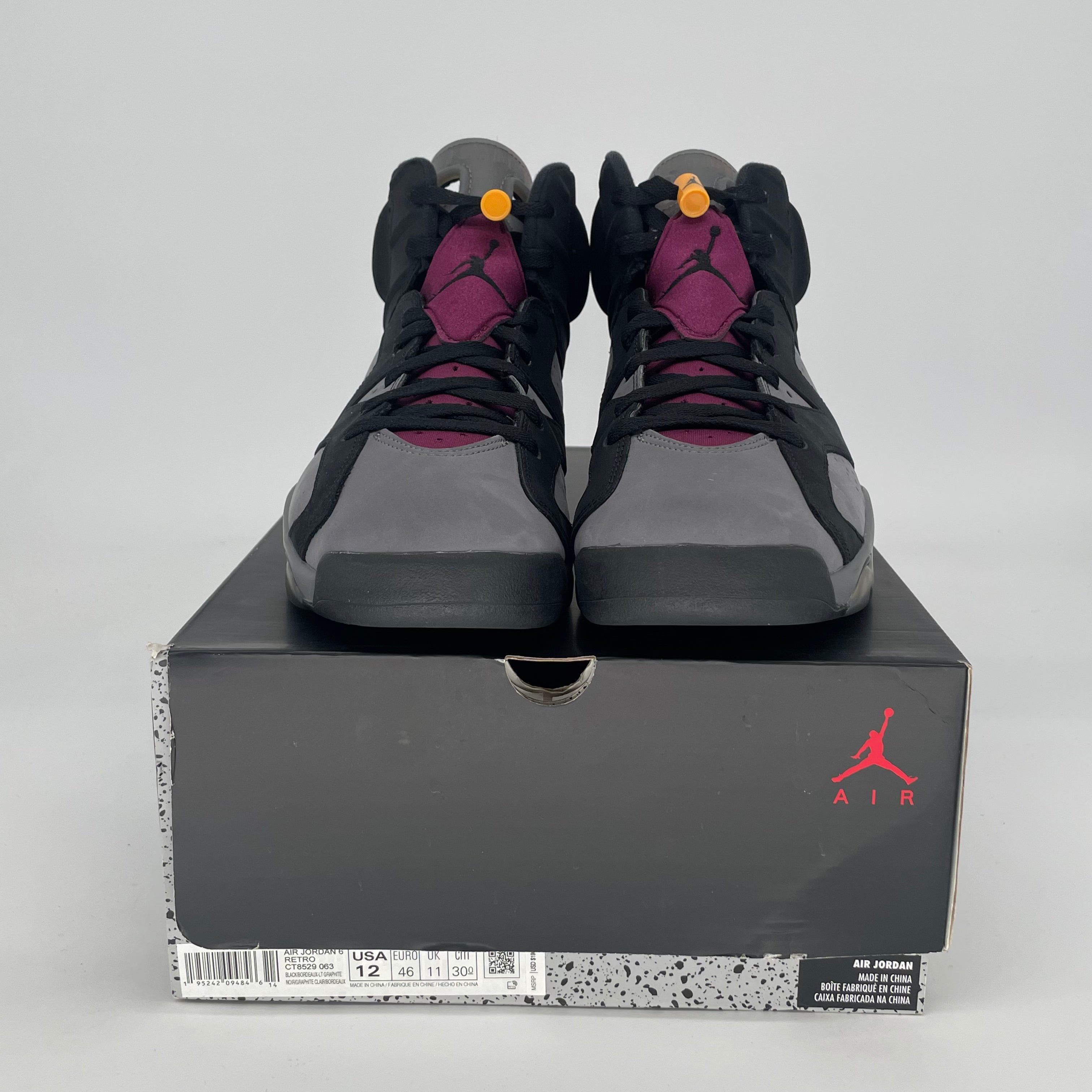 AIR JORDAN 6 BORDEAUX CT8529-063 SIZE 12/13.5W