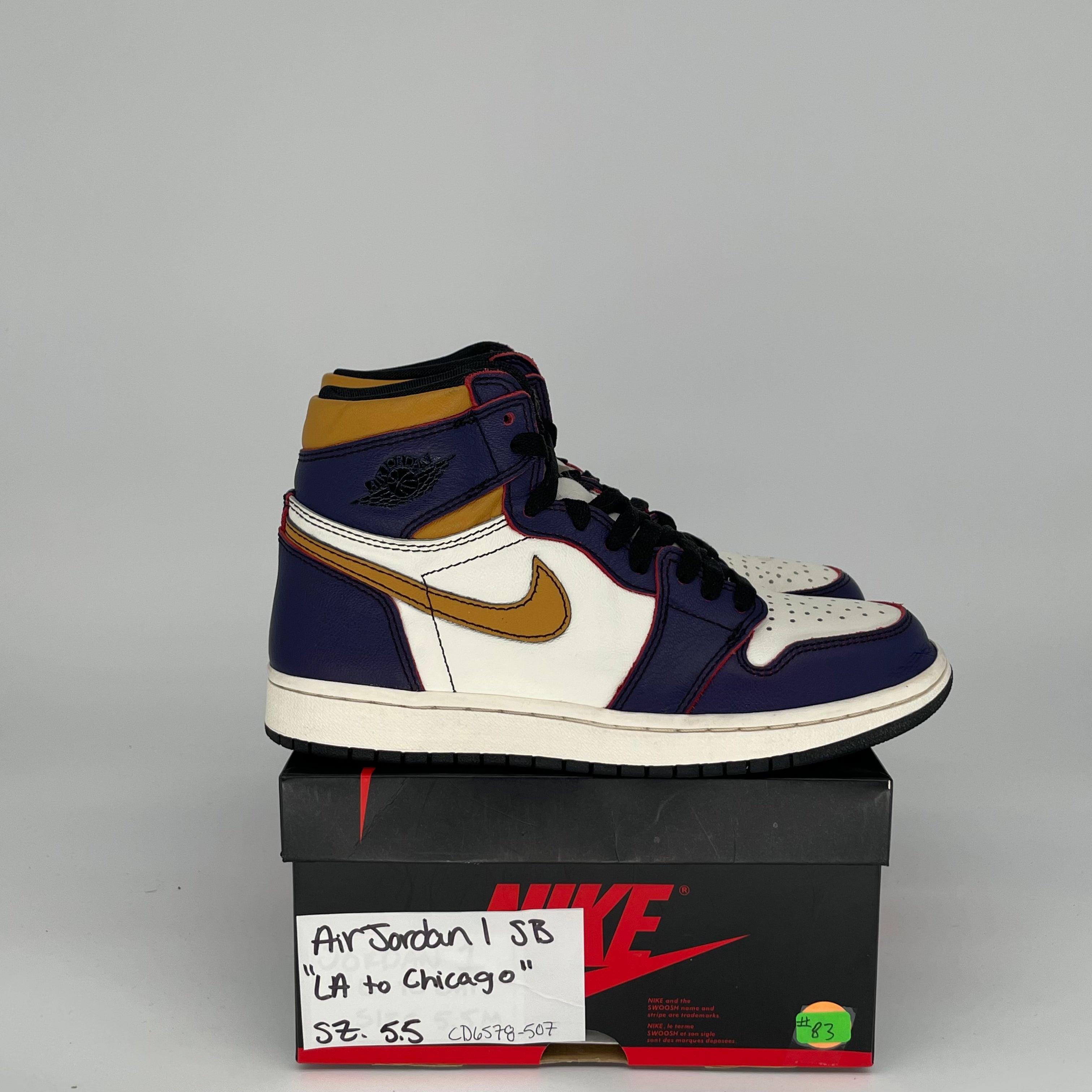 AIR JORDAN 1 SB LA TO CHICAGO SIZE 5.5 CD6578-507