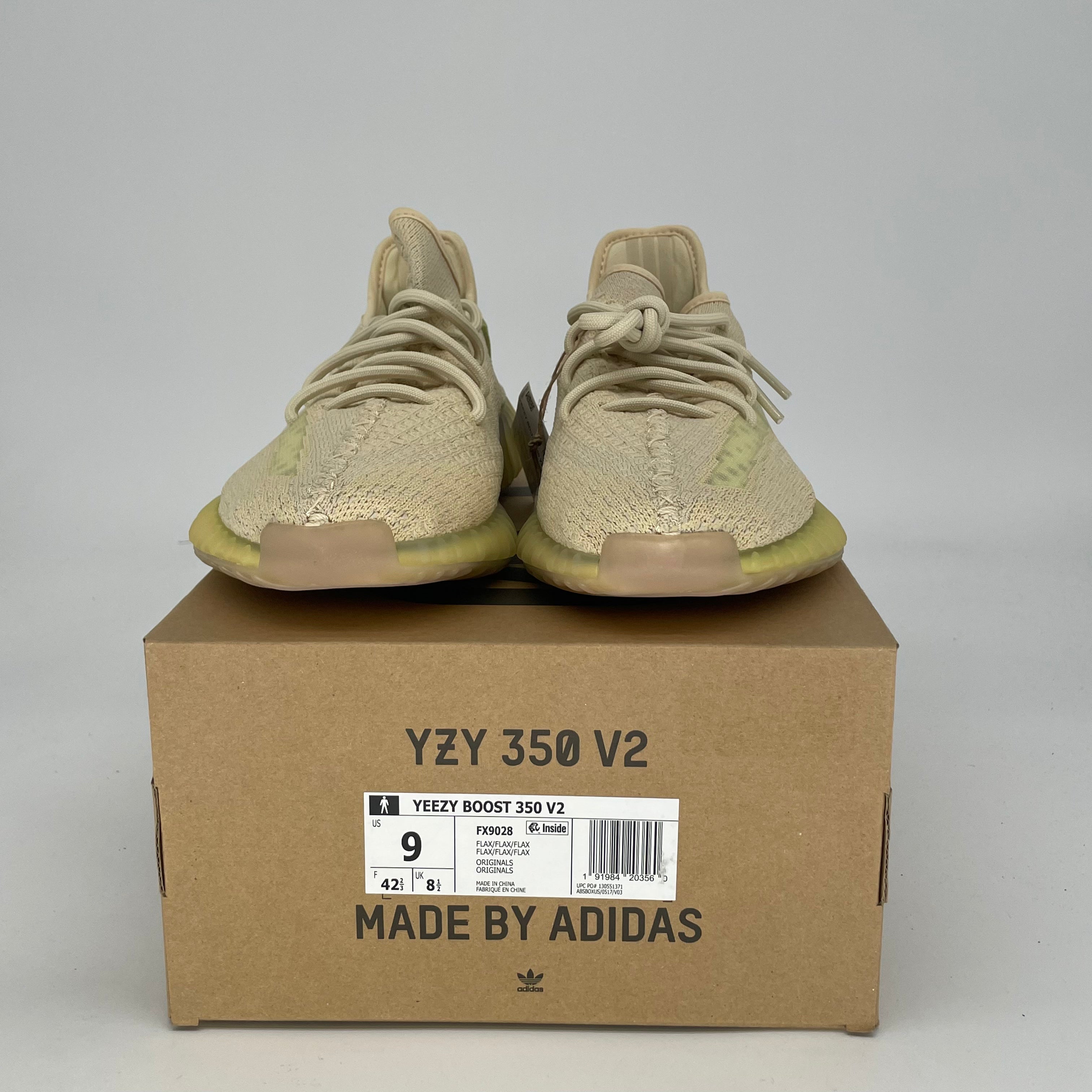 ADIDAS YEEZY 350 V2 FLAX FX9028 SIZE 9/10.5W