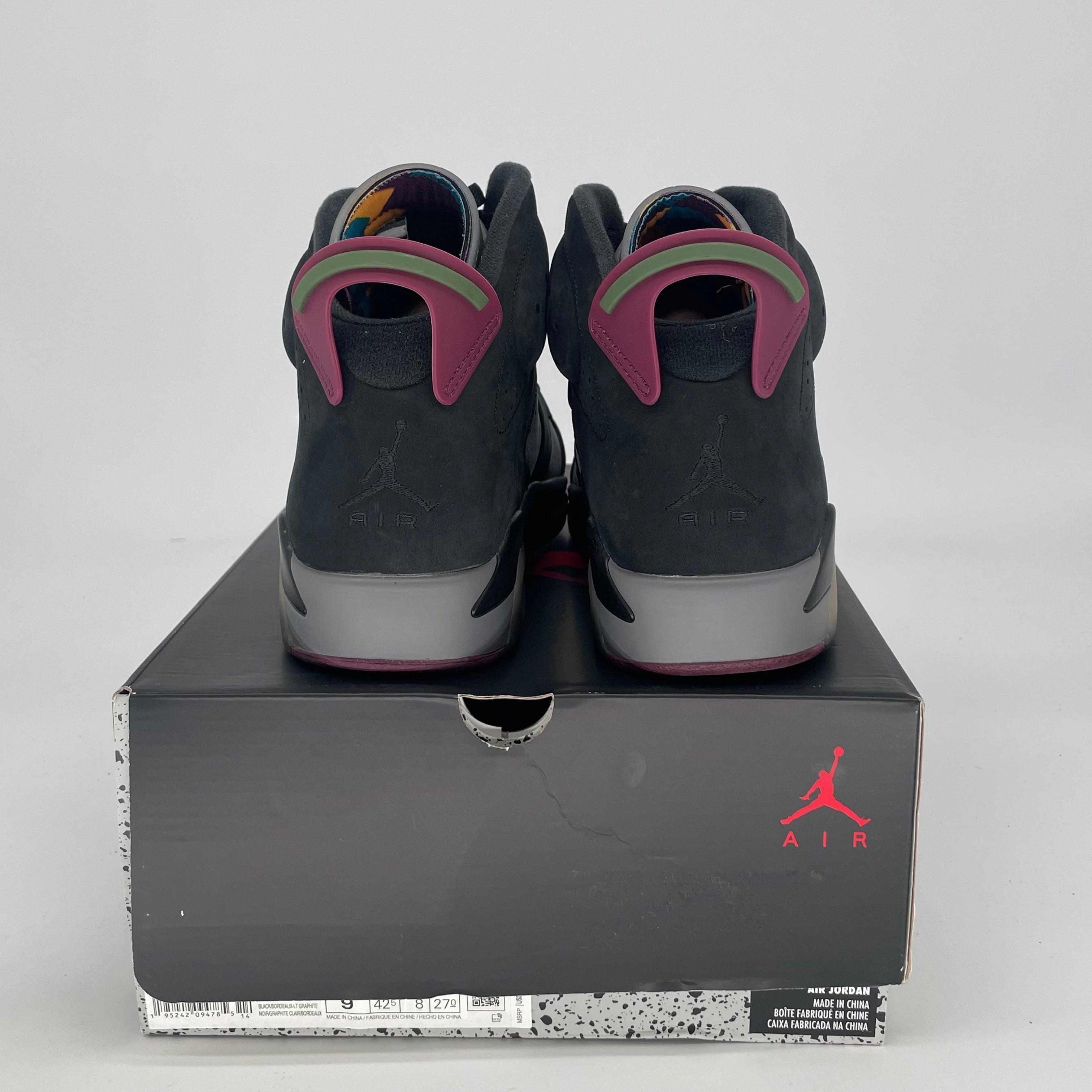 AIR JORDAN 6 BORDEAUX CT8529-063 SIZE 9/10.5W