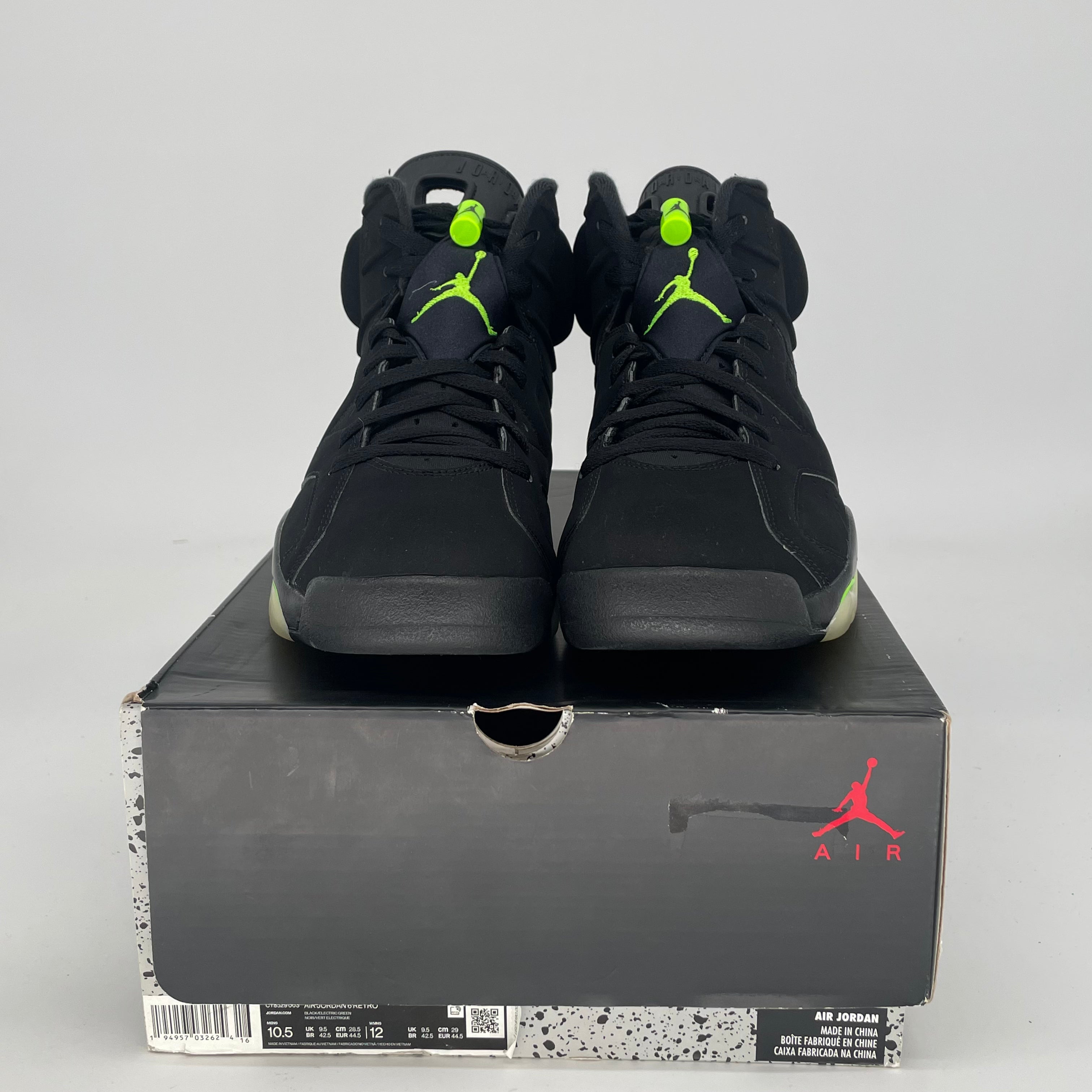 AIR JORDAN 6 ELECTRIC GREEN CT8529-003 SIZE 10.5/12W