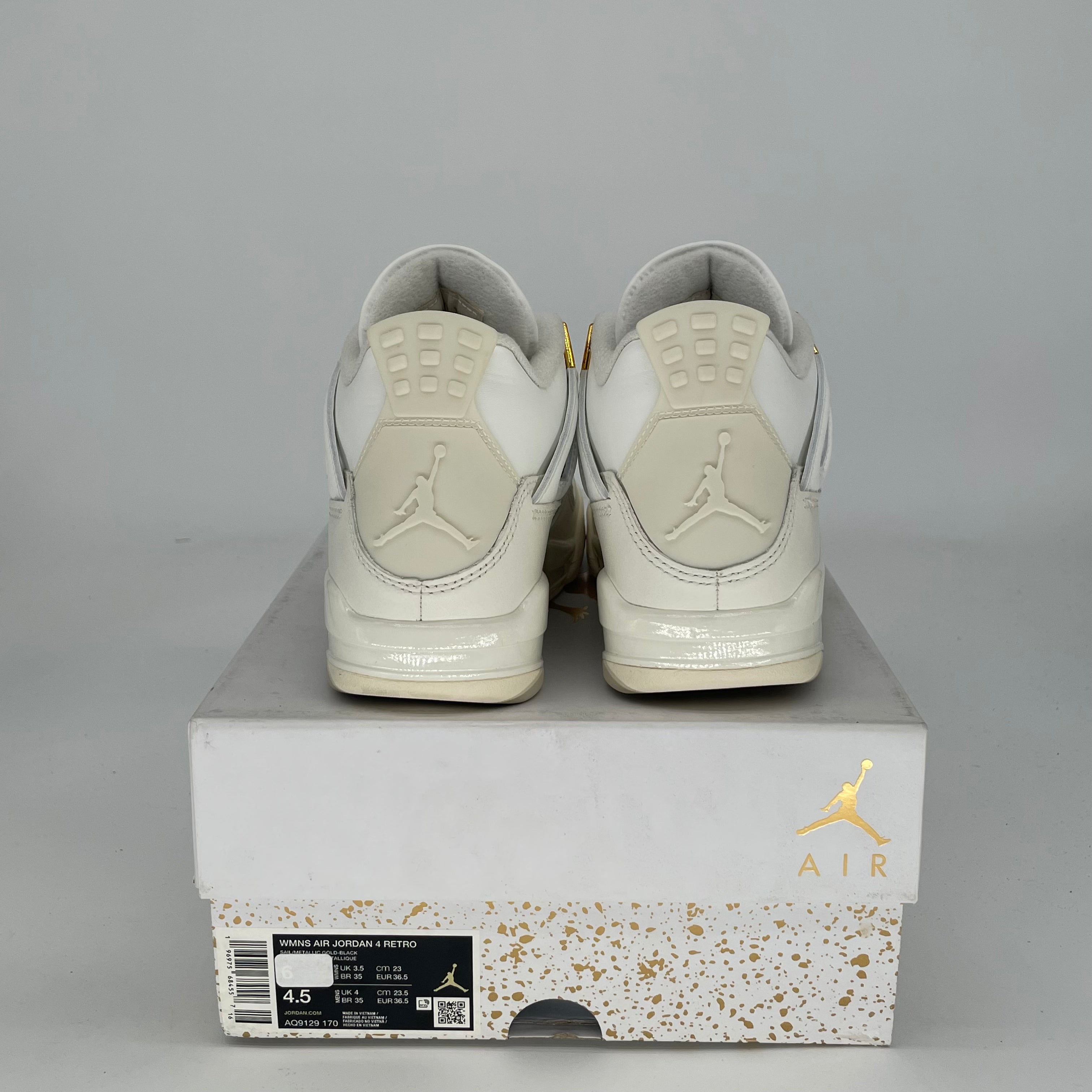 AIR JORDAN 4 METALLIC GOLD W AQ9129-170 SIZE 4.5/6W