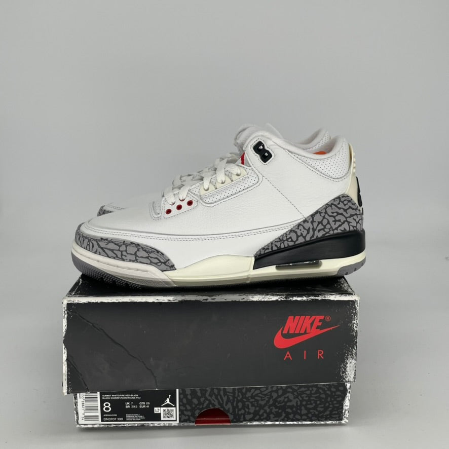 AIR JORDAN 3 WHITE CEMENT REIMAGINED SIZE 8/9.5W DN3707-100