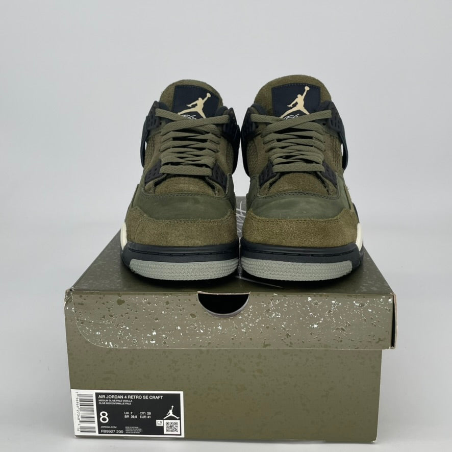 AIR JORDAN 4 CRAFT MEDIUM OLIVE FB9927-200 SIZE 8/9.5W