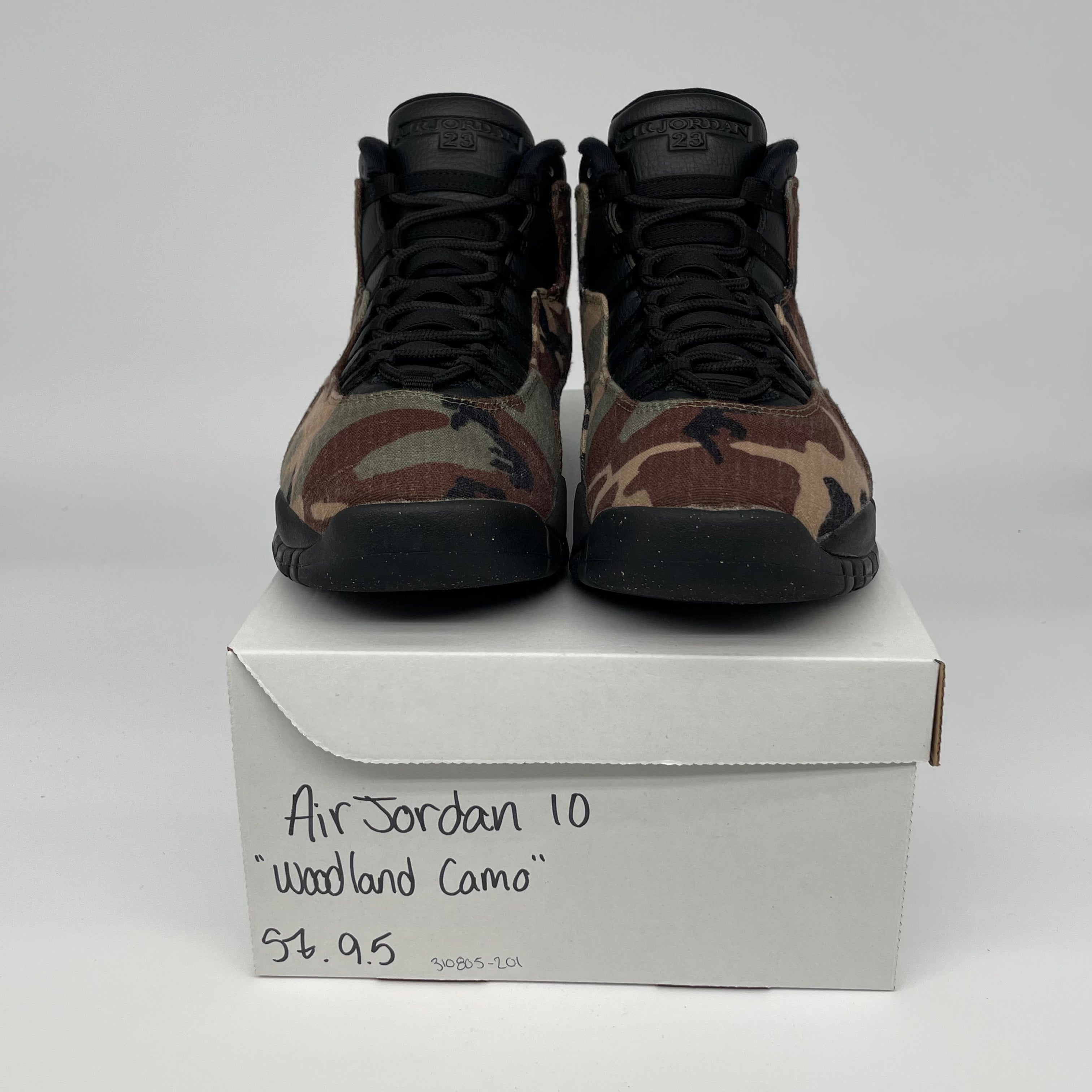 AIR JORDAN 10 WOODLAND CAMO SIZE 9.5 310805-201