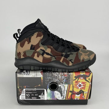 AIR JORDAN 10 WOODLAND CAMO SIZE 10 310805-201