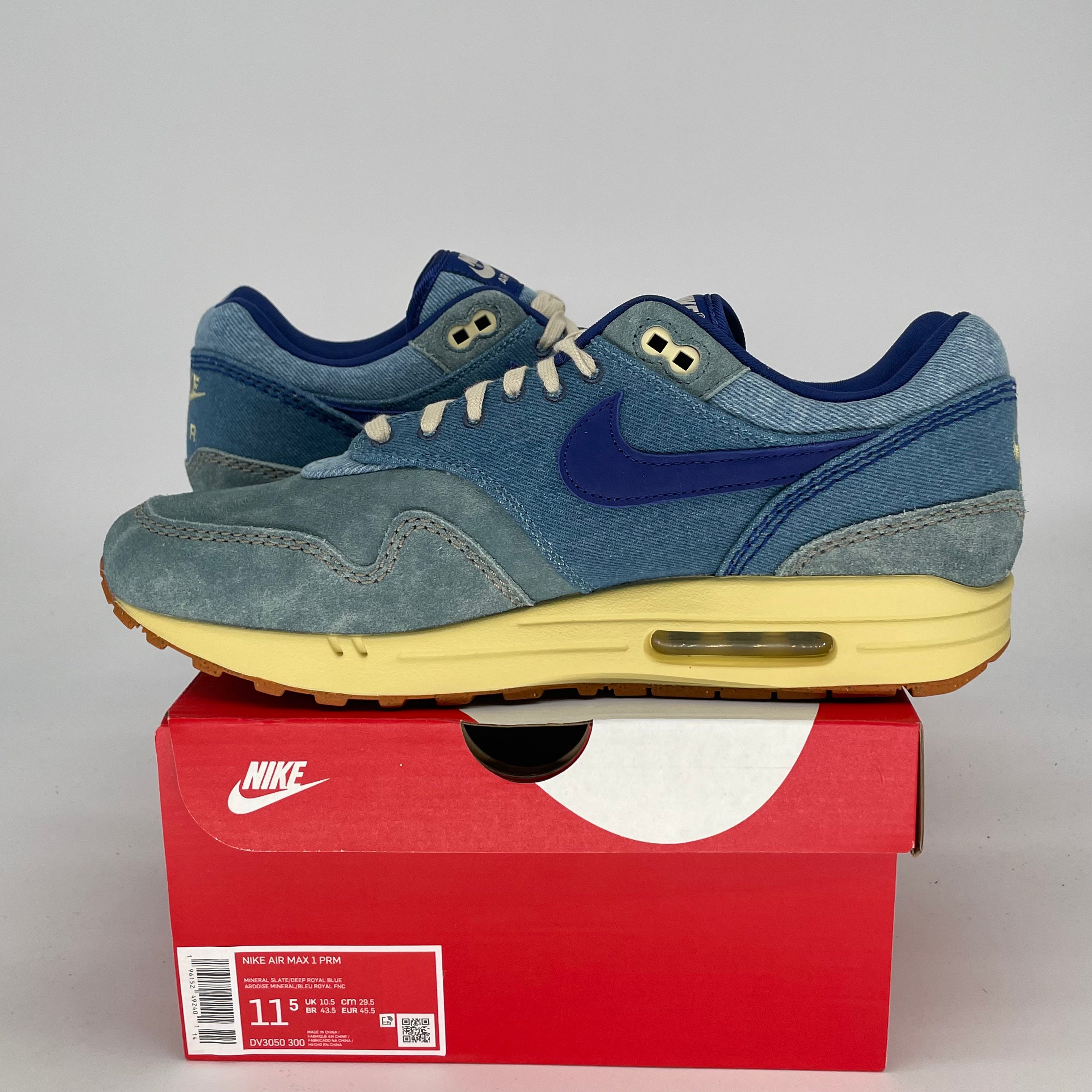 NIKE AIR MAX 1 DIRTY DENIM DV3050-300 SIZE 11.5/13W