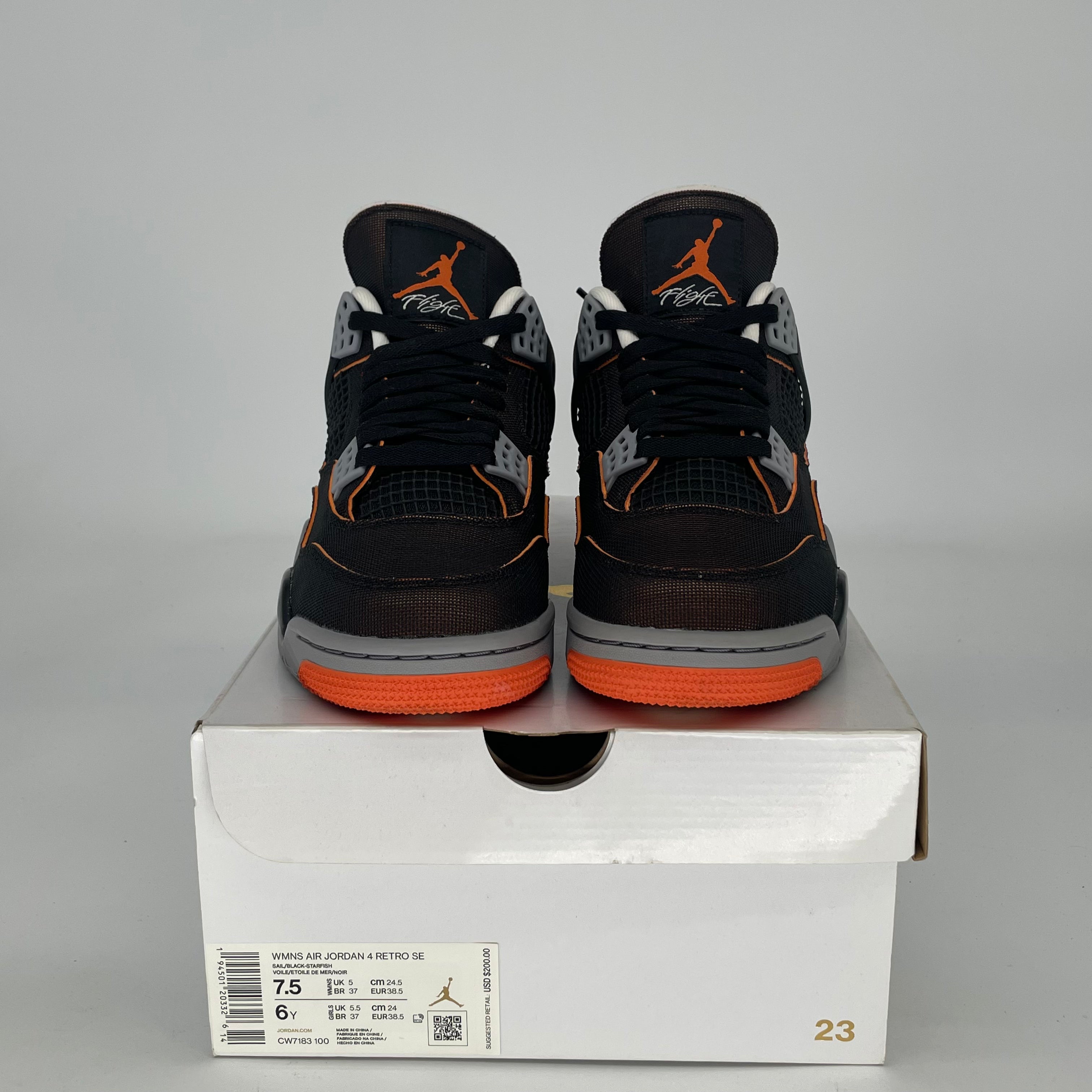 AIR JORDAN 4 STARFISH W CW7183-100 SIZE 6/7.5W