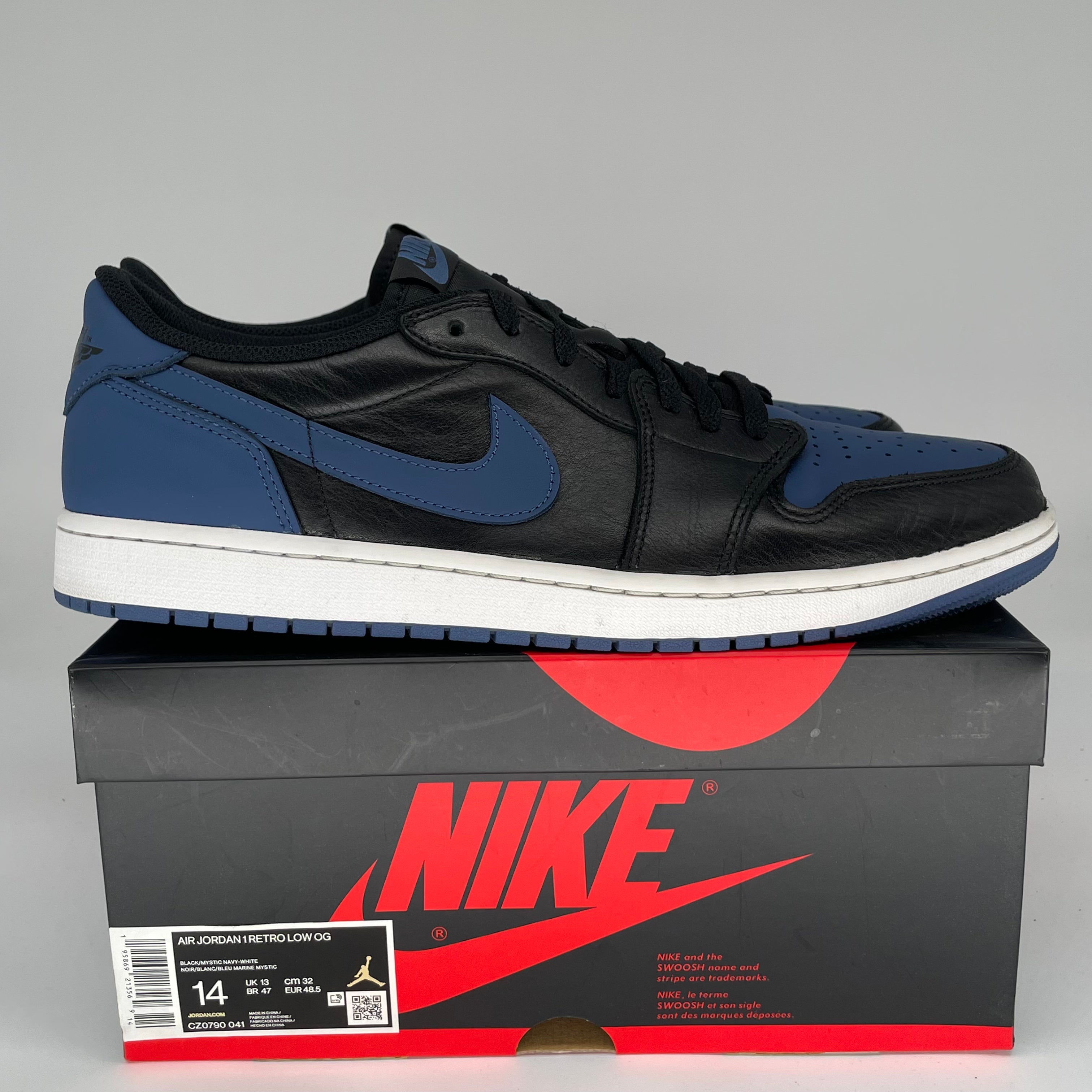 AIR JORDAN 1 LOW MYSTIC NAVY SIZE 14 CZ0790-041