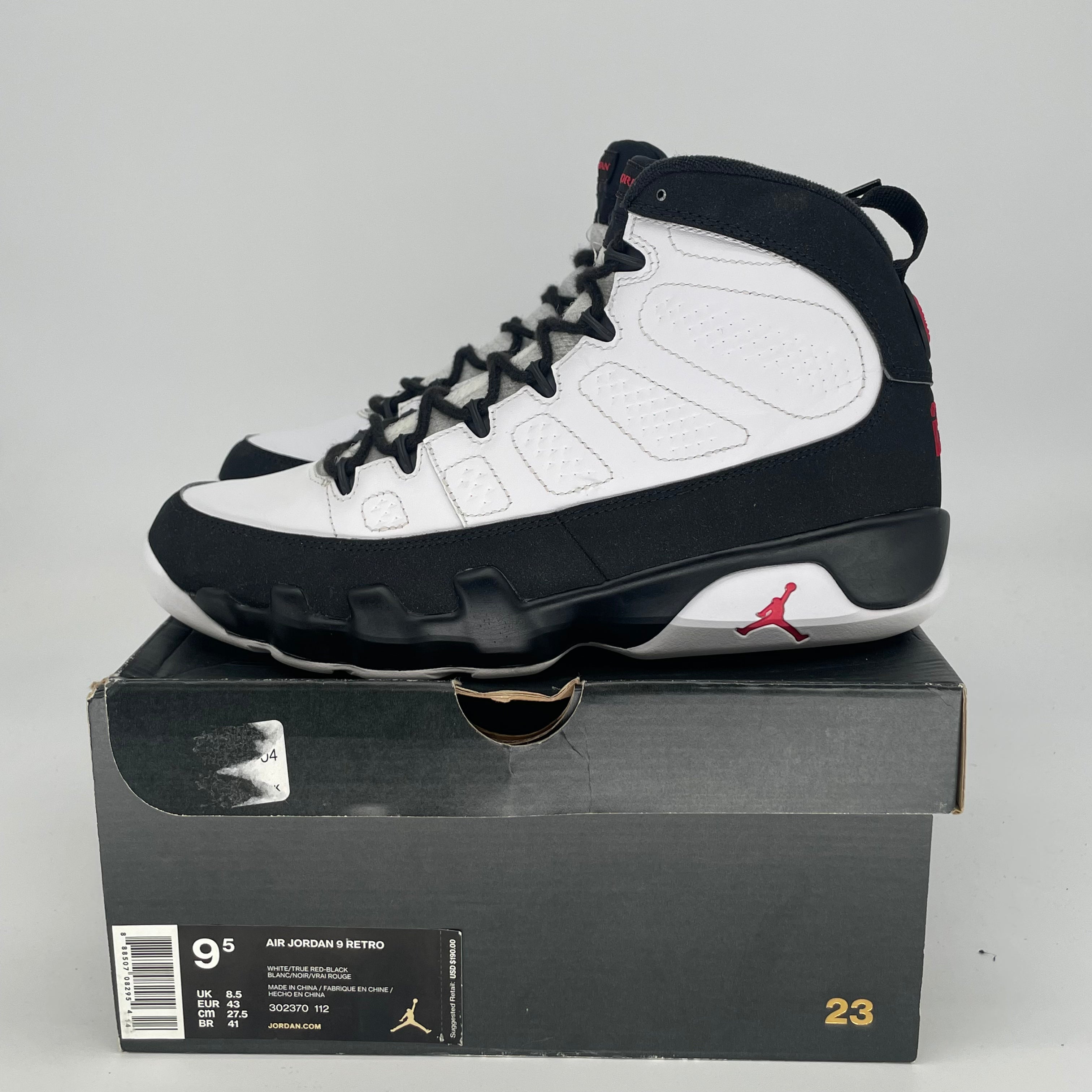 AIR JORDAN 9 OG 302370-112 SIZE 9.5/11W