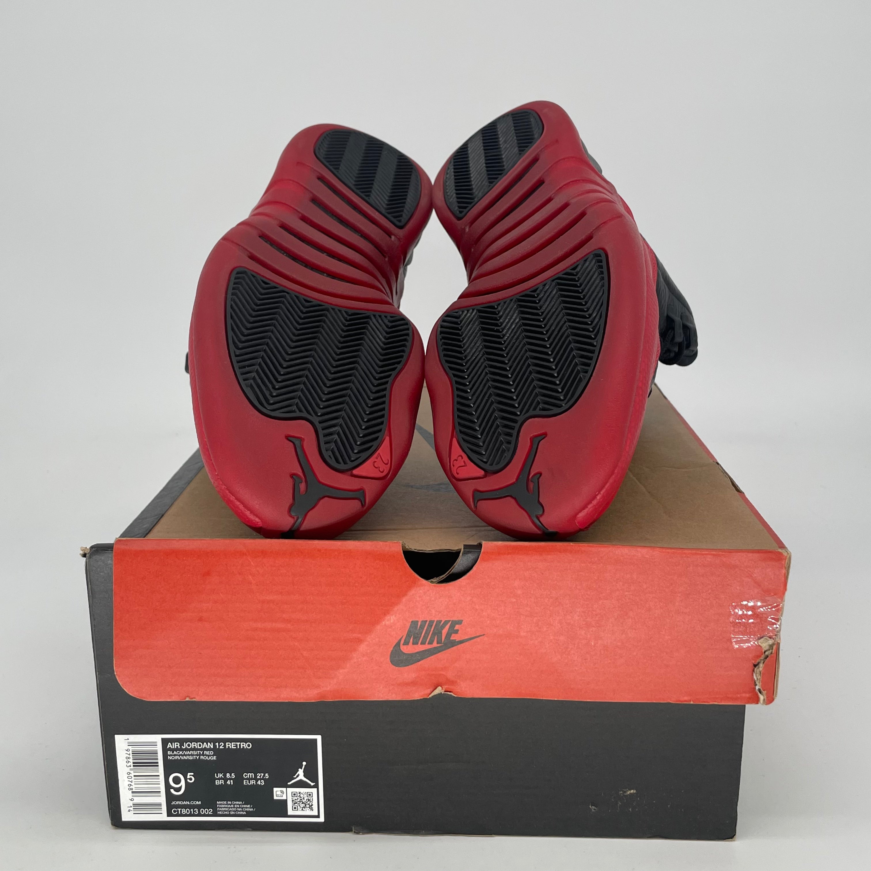 AIR JORDAN 12 FLU GAME CT8013-002 SIZE 9.5/11W