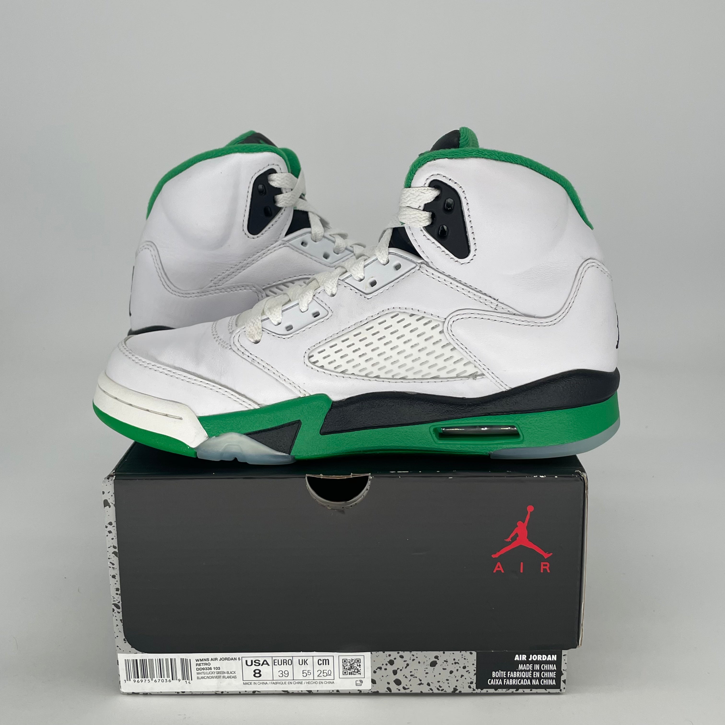 AIR JORDAN 5 LUCKY GREEN W DD9336-103 SIZE 6.5/8W