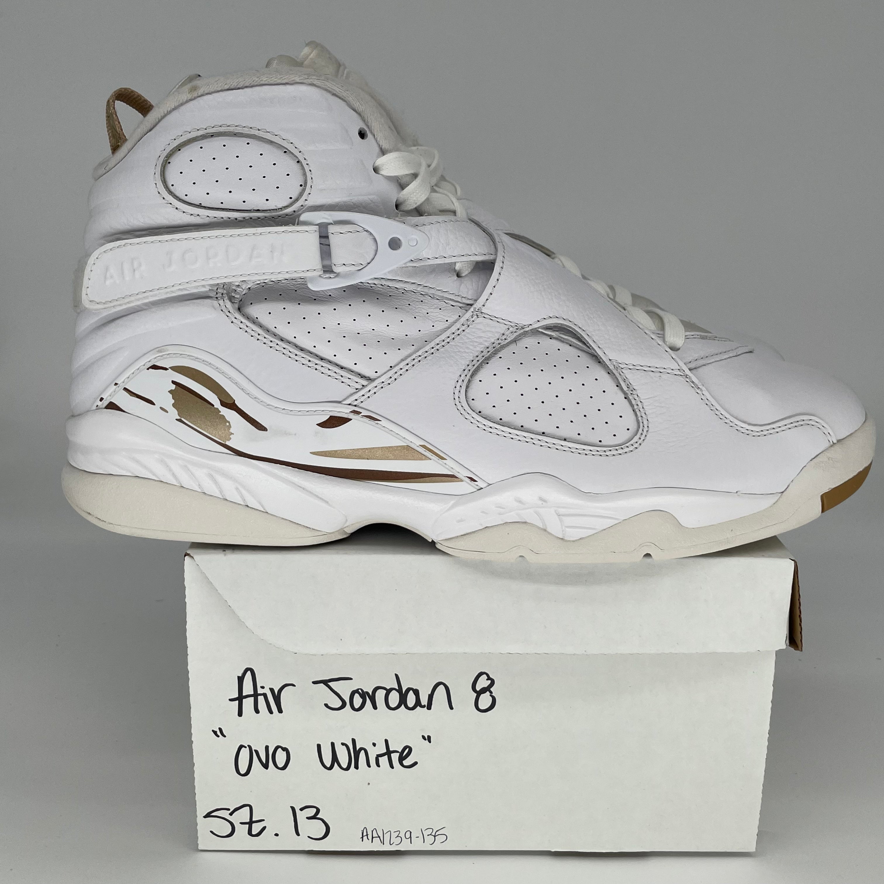 AIR JORDAN 8 OVO WHITE SIZE 13 AA1239-135