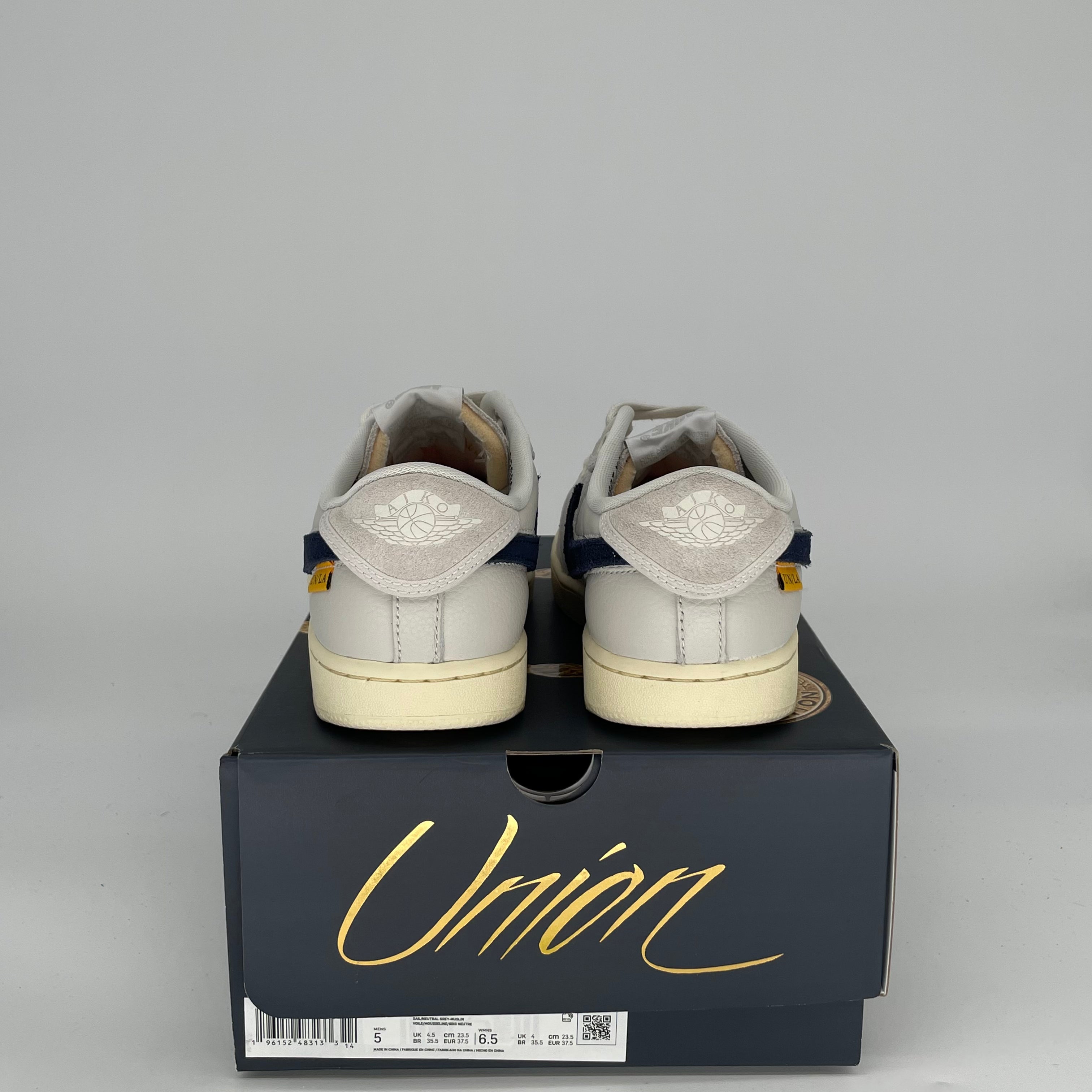 AIR JORDAN 1 LOW AJKO UNION SAIL LEATHER SIZE 5/6.5W DZ4864-100