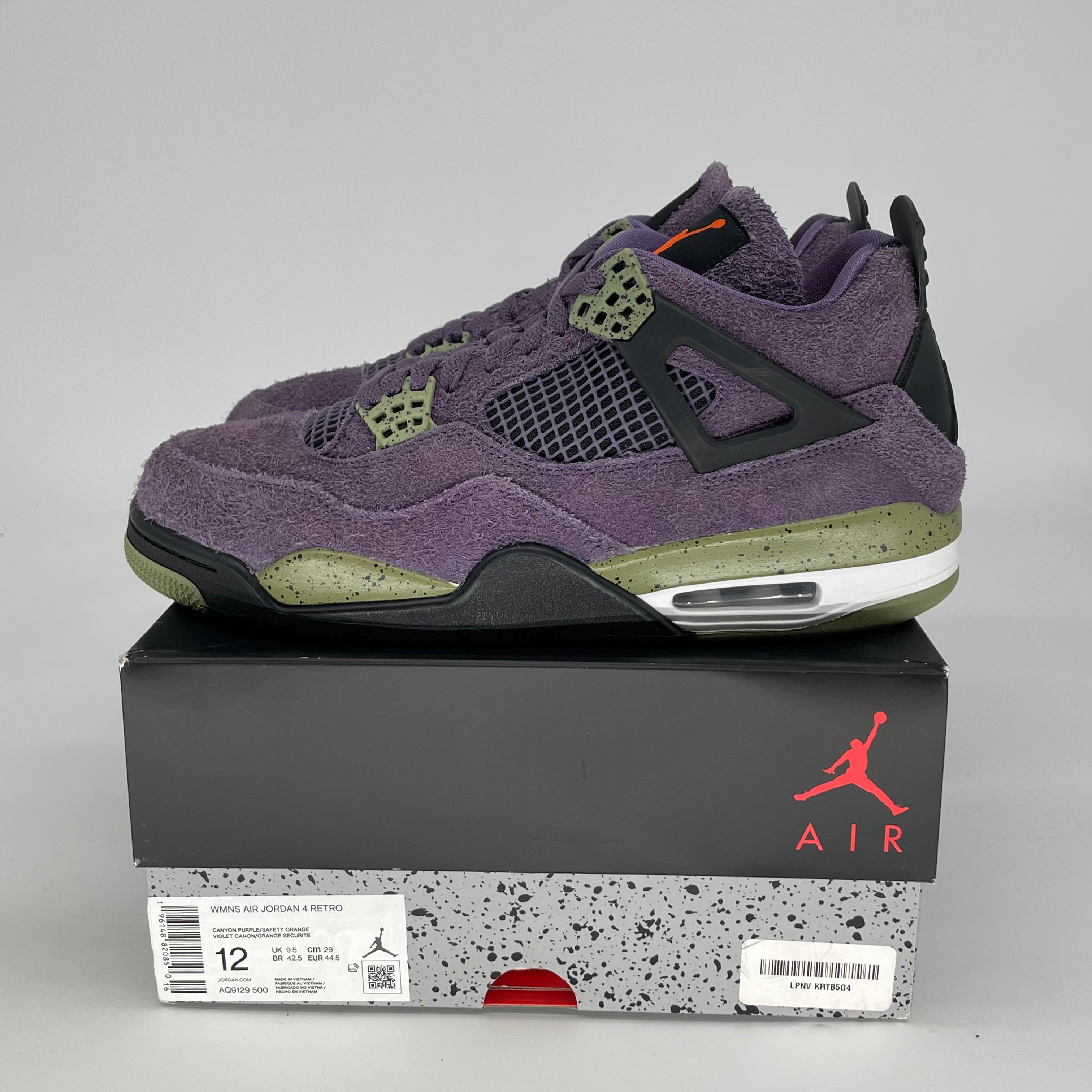 AIR JORDAN 4 CANYON PURPLE W SIZE 10.5/12W AQ9129-500