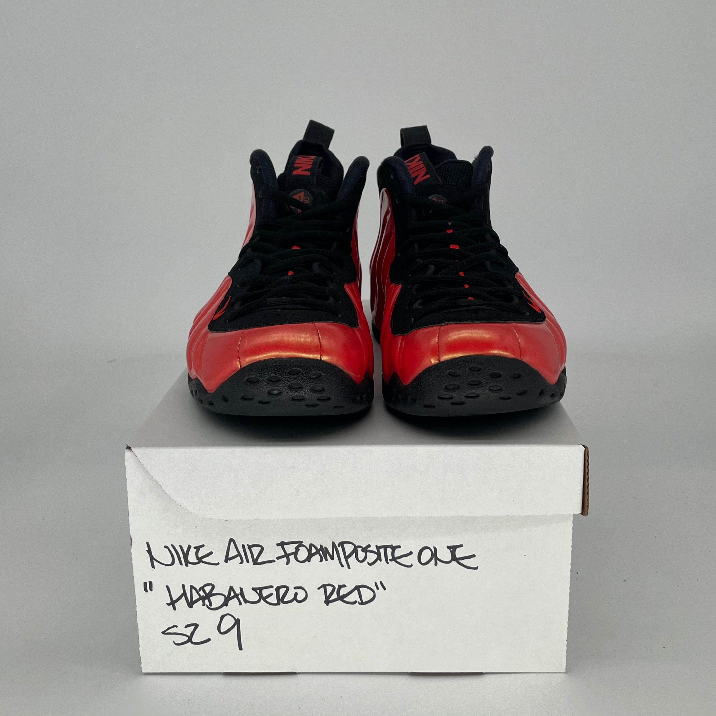 NIKE AIR FOAMPOSITE ONE HABANERO RED 314996-603 SIZE 9/10.5W