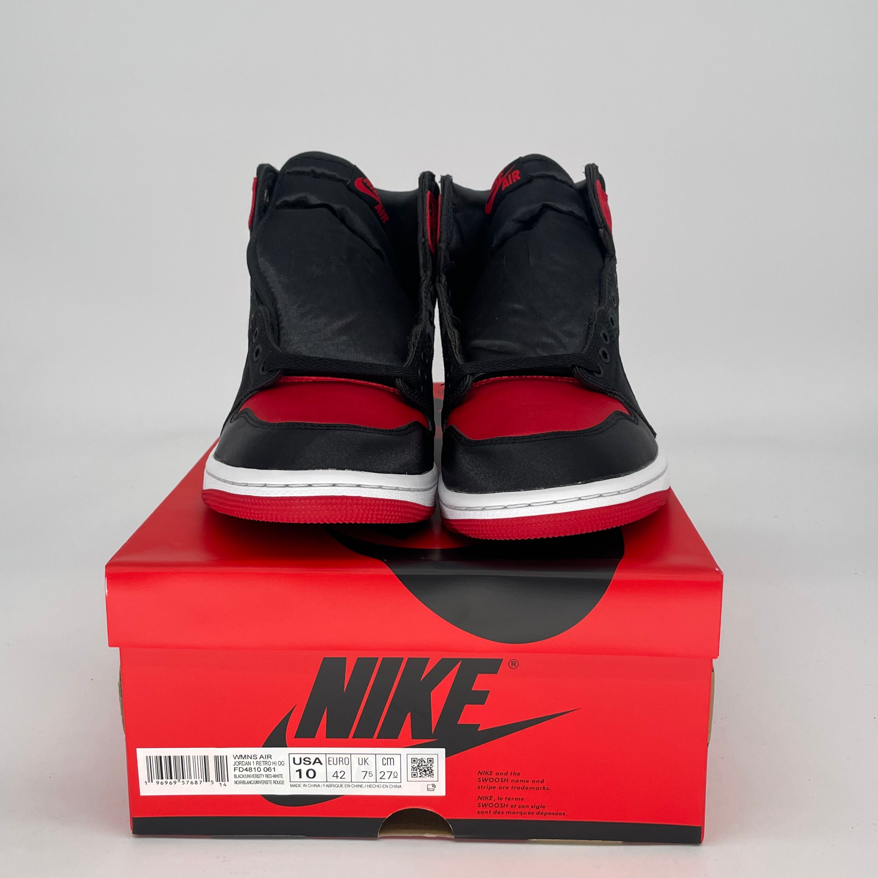 AIR JORDAN 1 SATIN BRED W FD4810-061 SIZE 8.5/10W