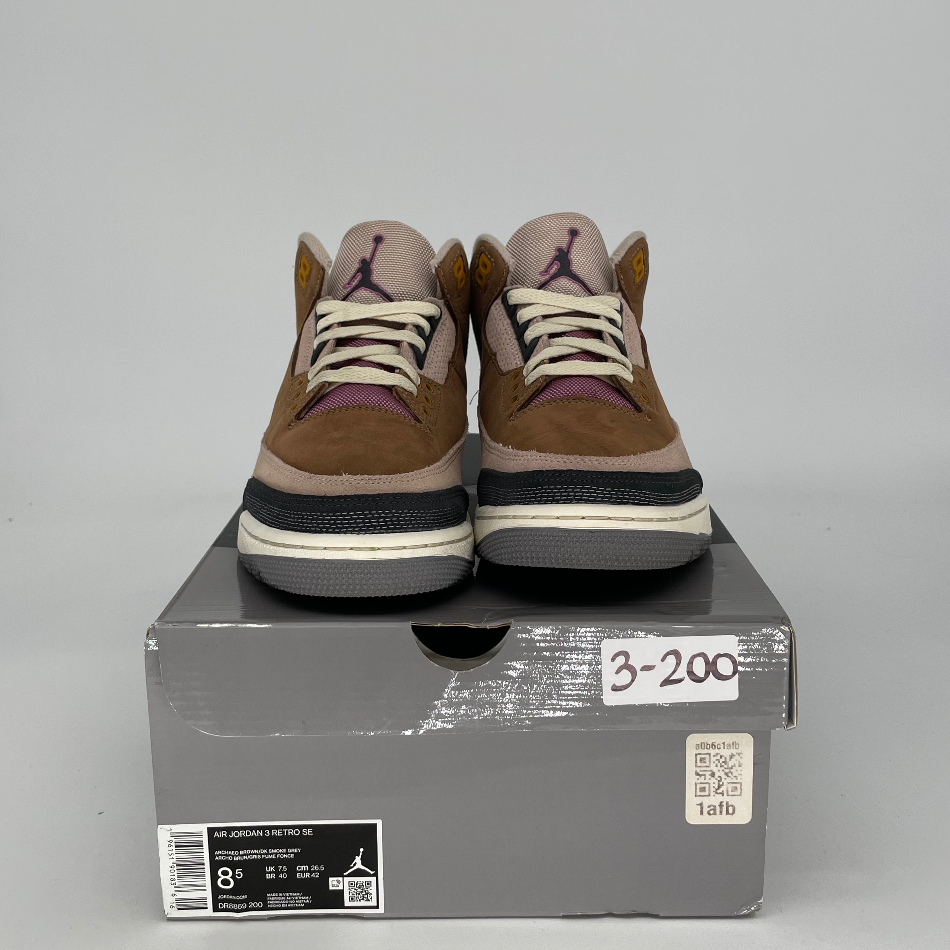 AIR JORDAN 3 WINTERIZED ARCHAEO BROWN SIZE 8.5/10W DR8869-200