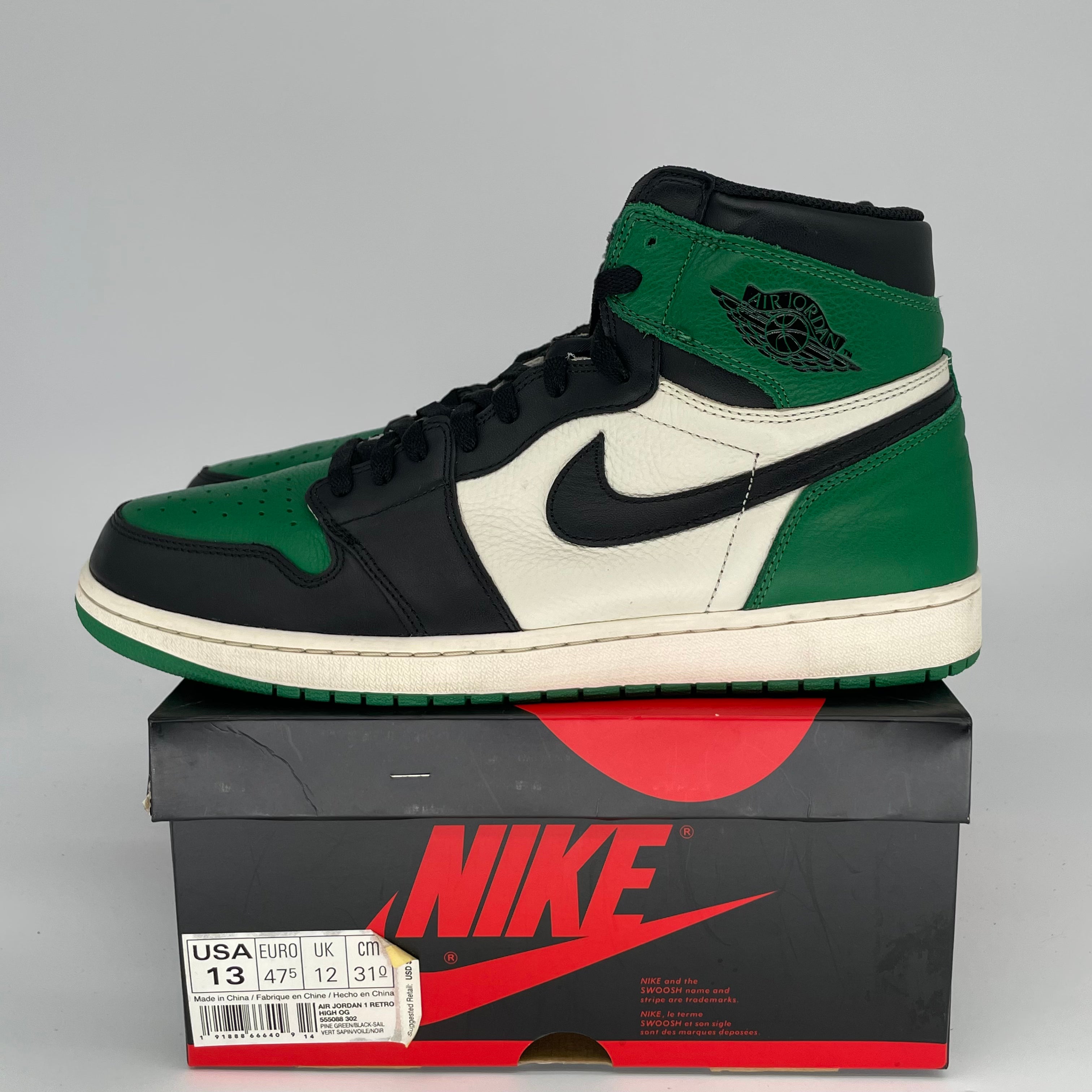 AIR JORDAN 1 PINE GREEN SIZE 13 555088-302