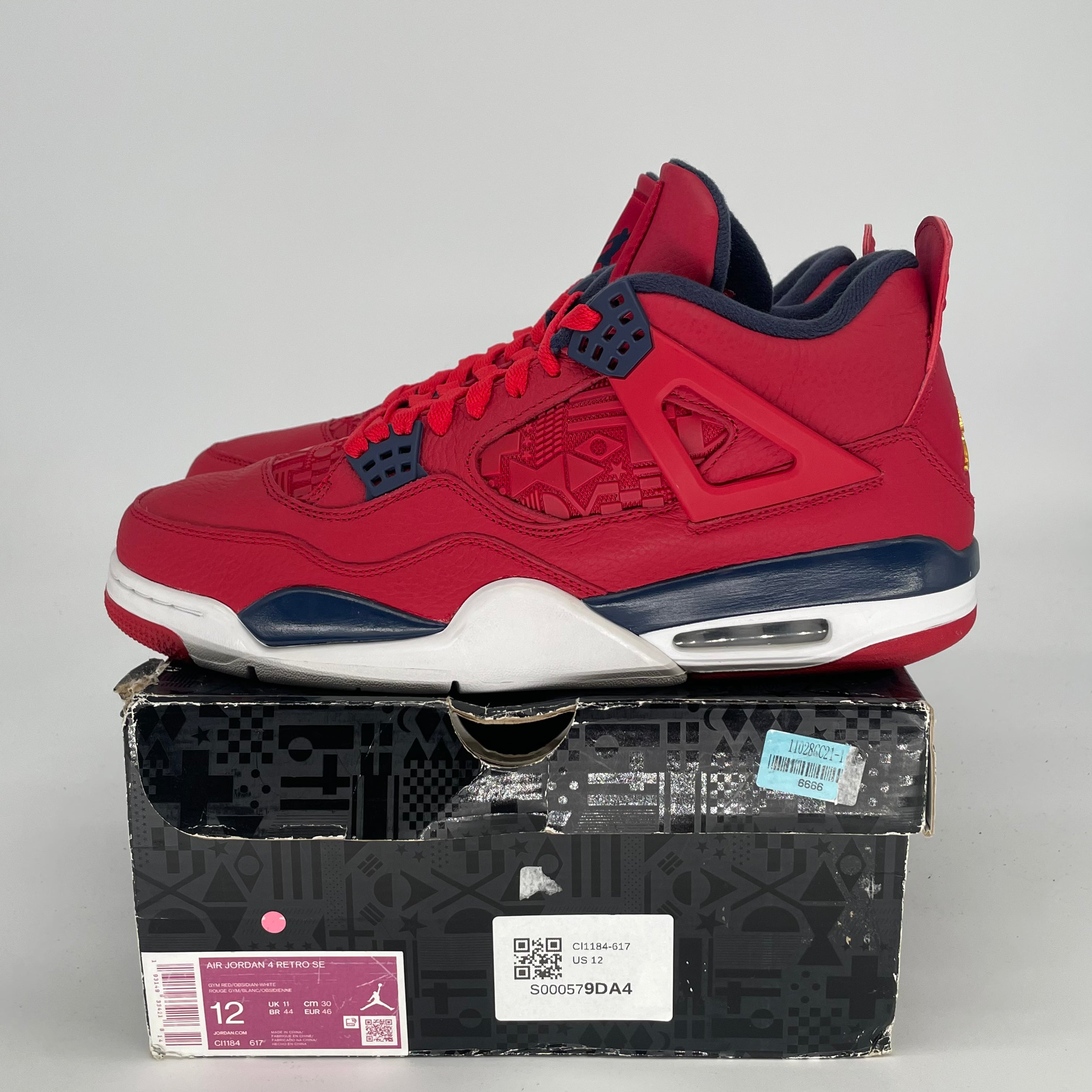 AIR JORDAN 4 FIBA CI1184-617 SIZE 12/13.5W