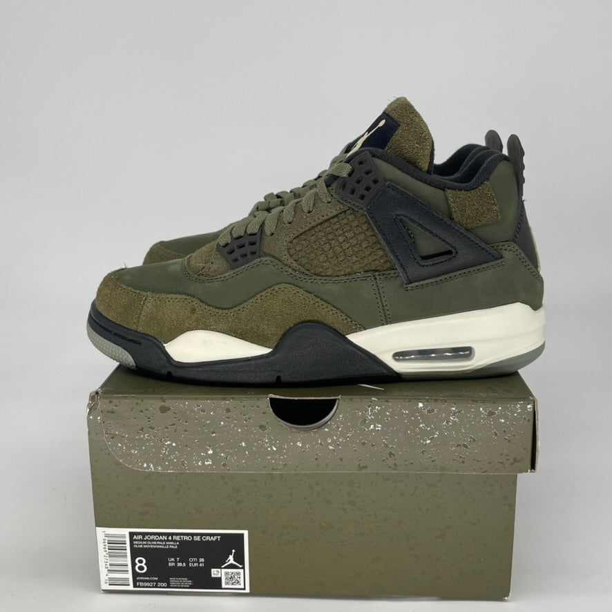 AIR JORDAN 4 CRAFT MEDIUM OLIVE FB9927-200 SIZE 8/9.5W