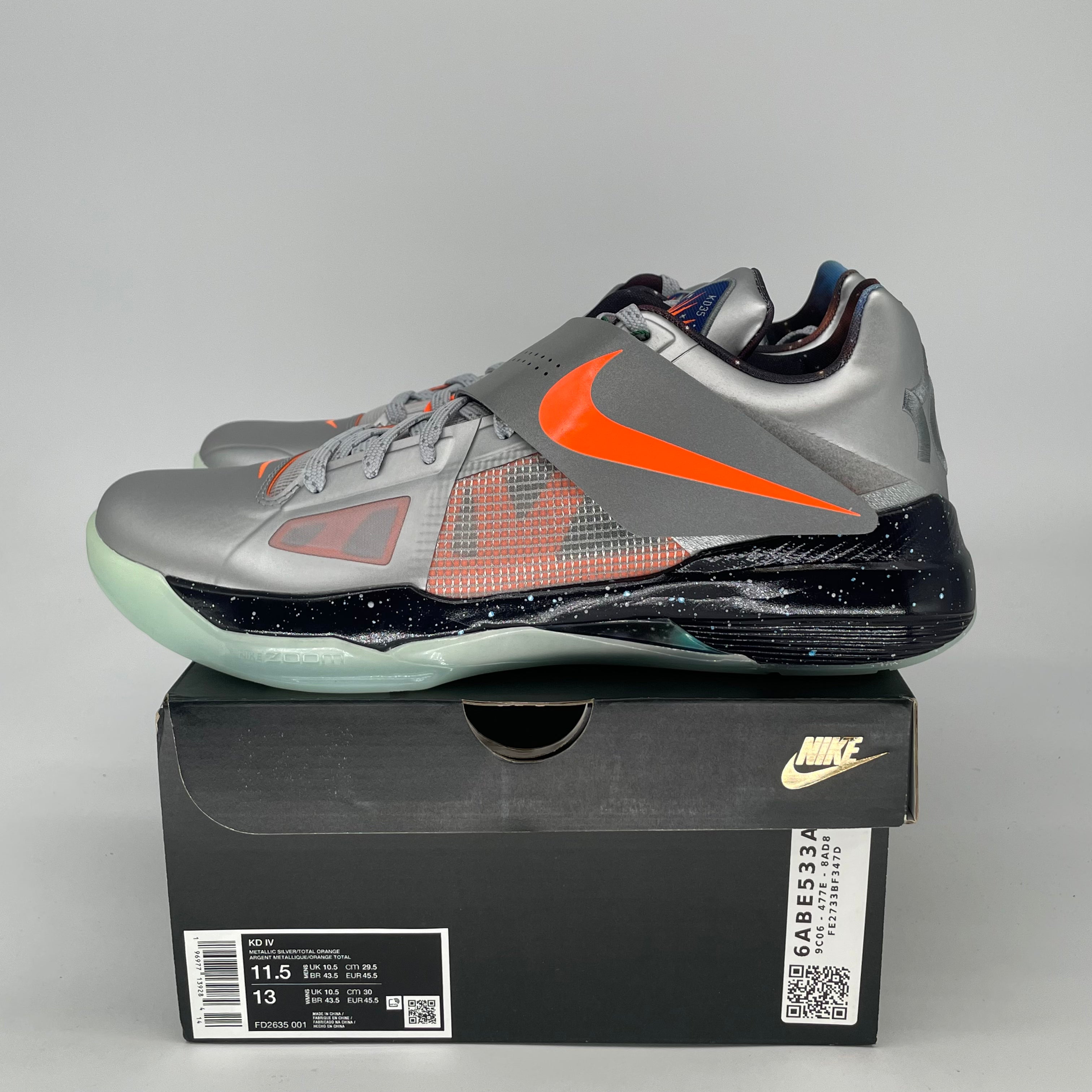 NIKE KD 4 GALAXY FD2635-001 SIZE 11.5/13W