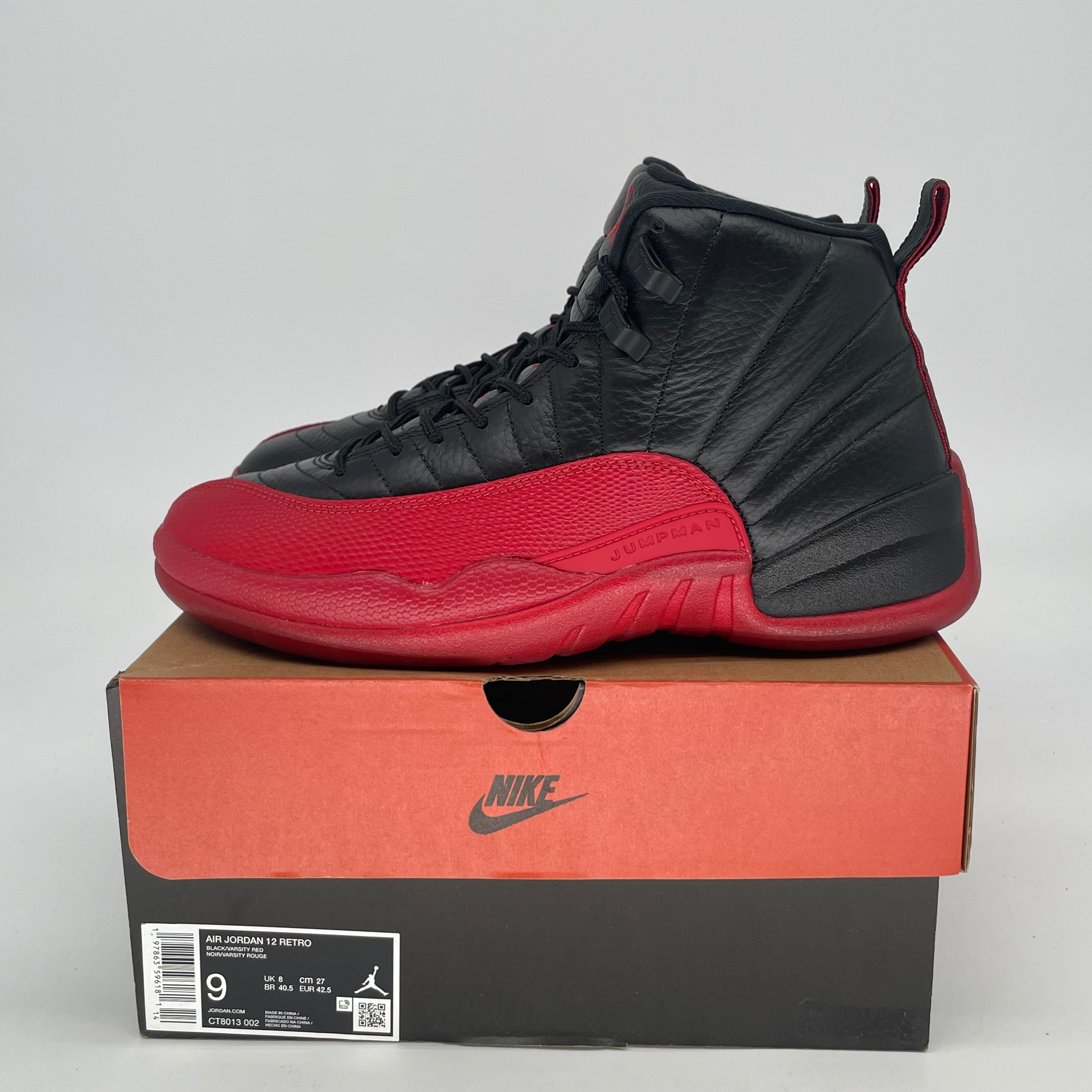 AIR JORDAN 12 FLU GAME CT8013-002 SIZE 9/10.5W