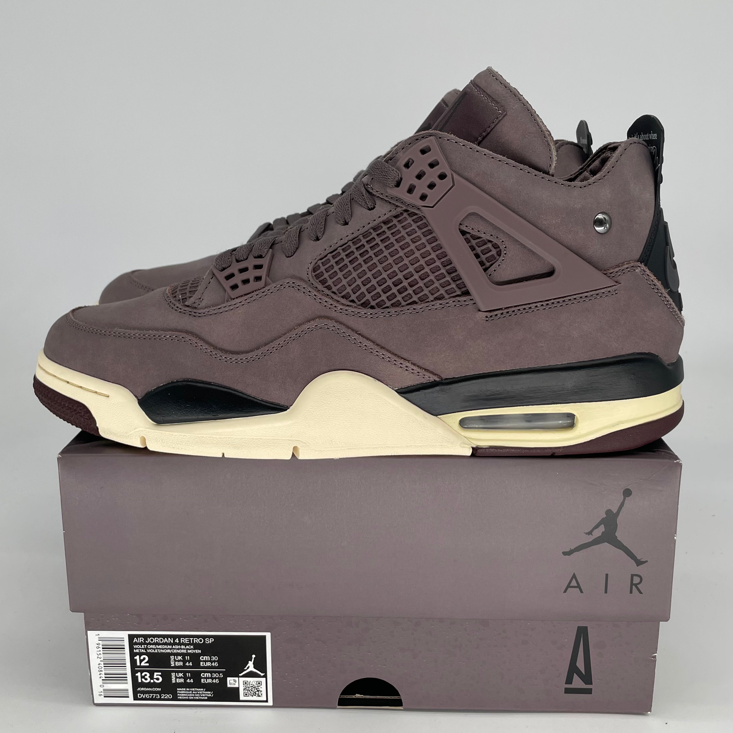 AIR JORDAN 4 A MA MANIERE VIOLET ORE DV6773-220 SIZE 12/13.5W