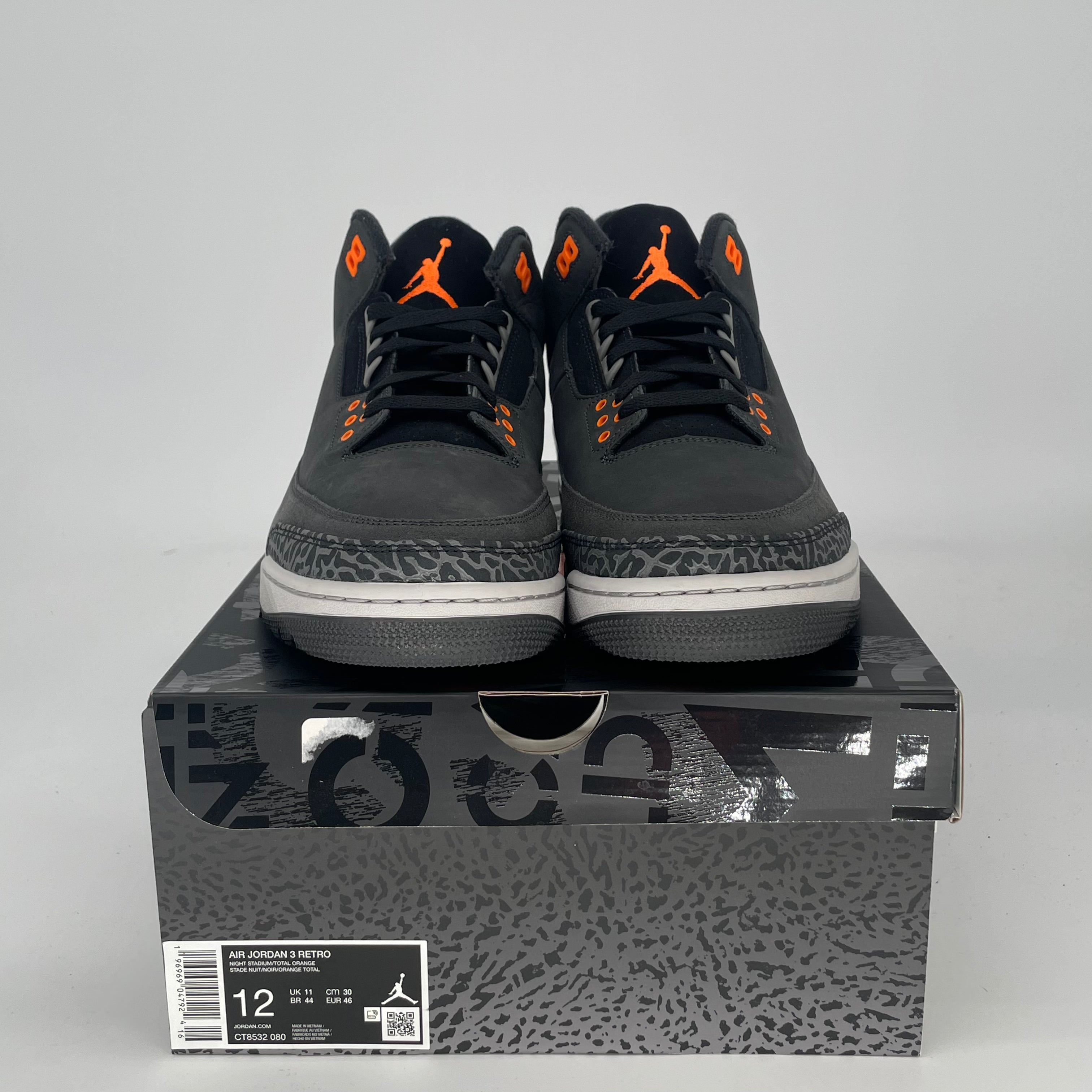 AIR JORDAN 3 FEAR CT8532-080 SIZE 12/13.5W