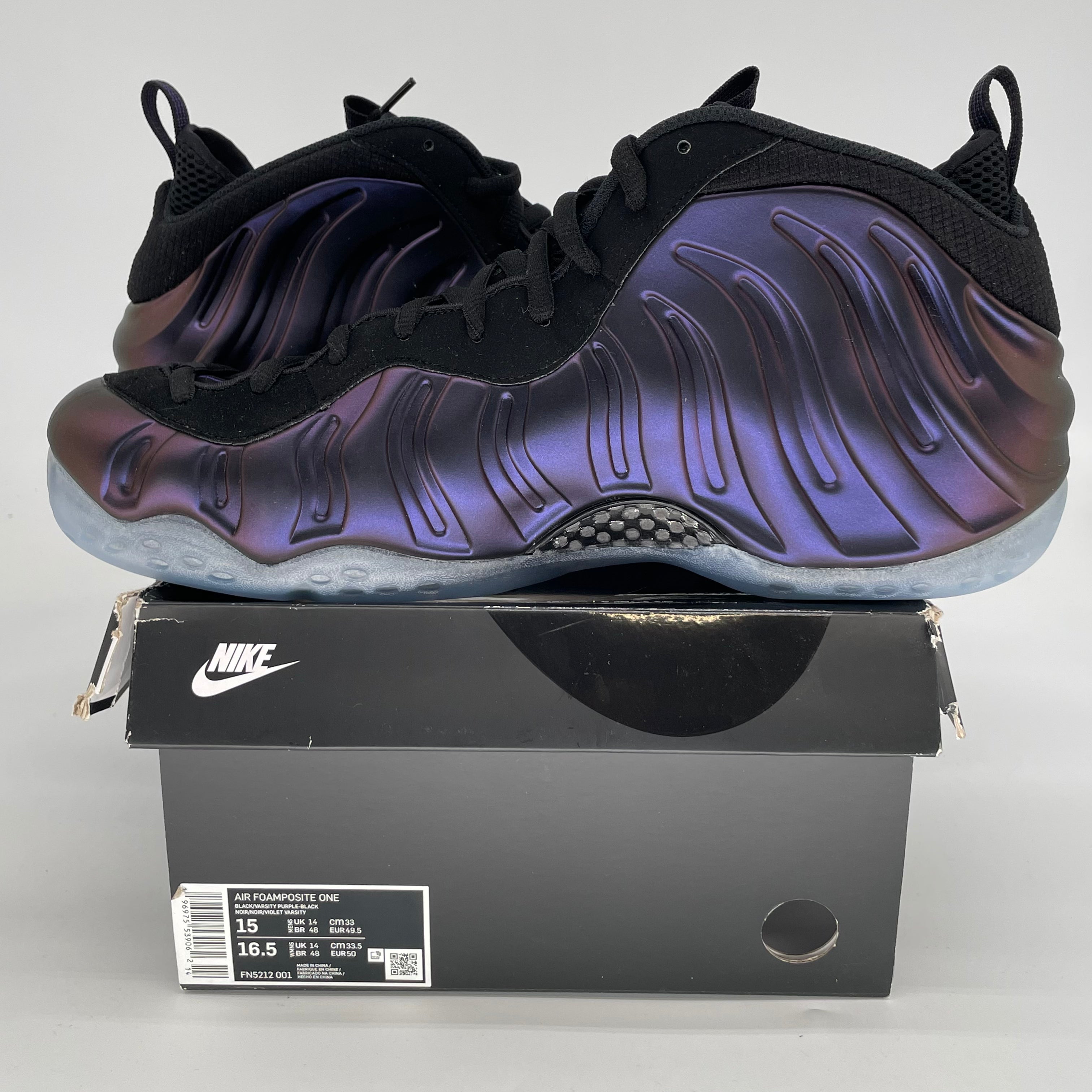 NIKE AIR FOAMPOSITE ONE EGGPLANT SIZE 15 FN5212-001
