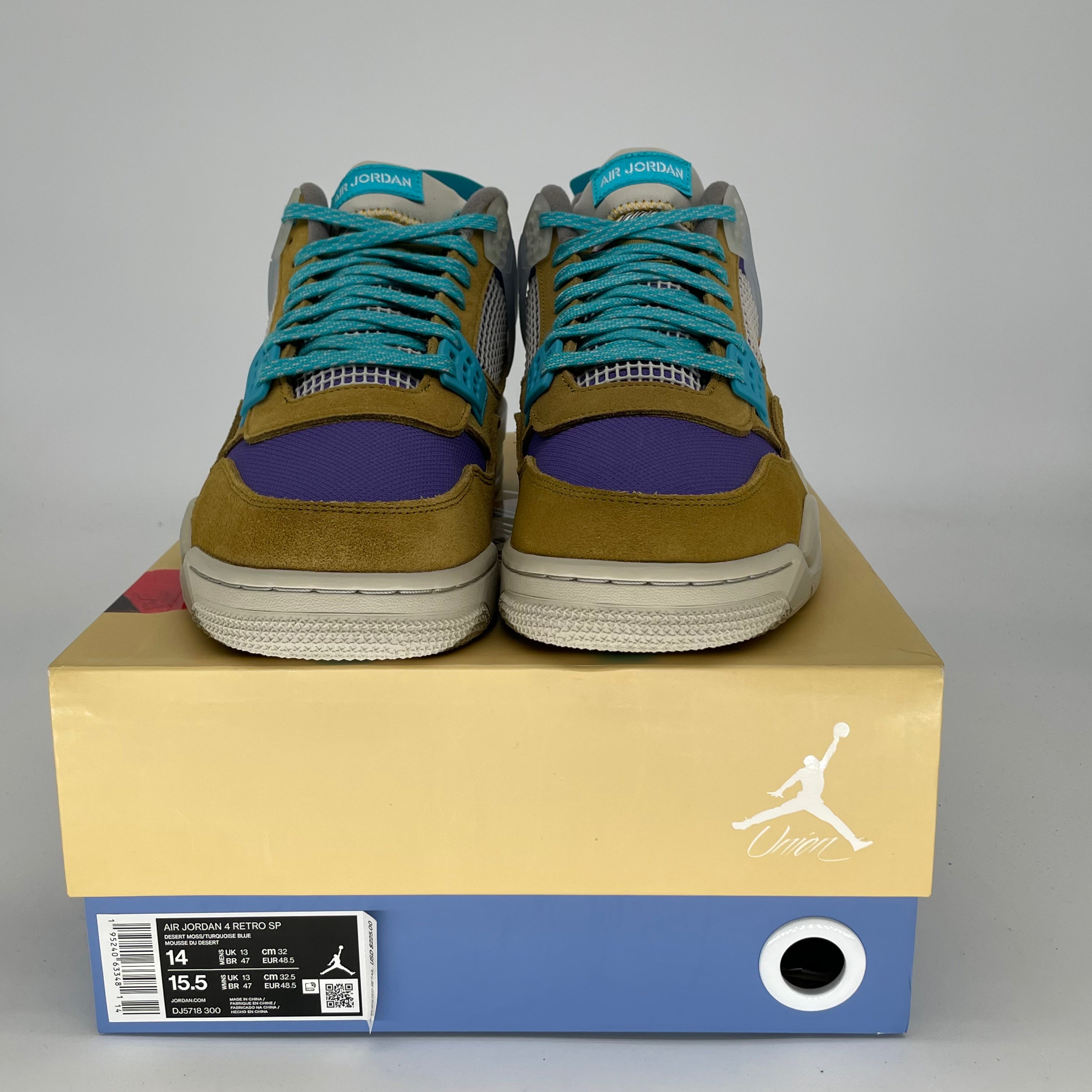 UNION X AIR JORDAN 4 DESERT MOSS SIZE 14/15.5W DJ5718-300