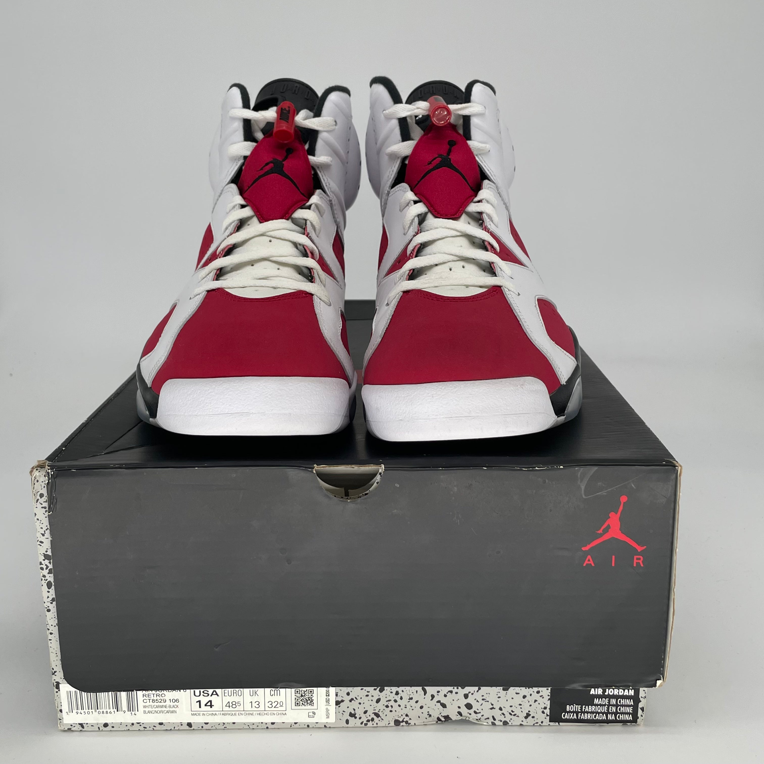 AIR JORDAN 6 CARMINE SIZE 14 CT8529-106