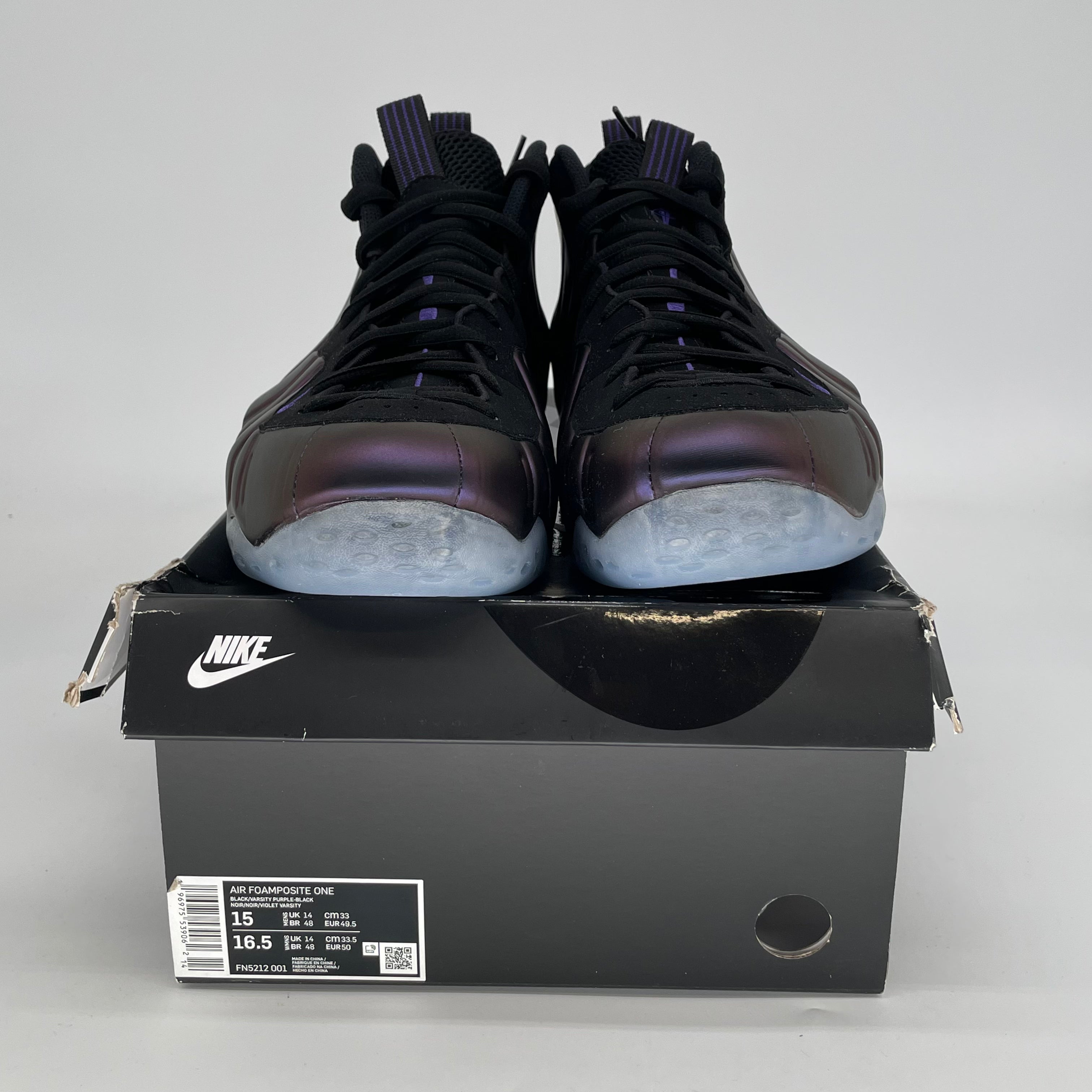 NIKE AIR FOAMPOSITE ONE EGGPLANT SIZE 15 FN5212-001