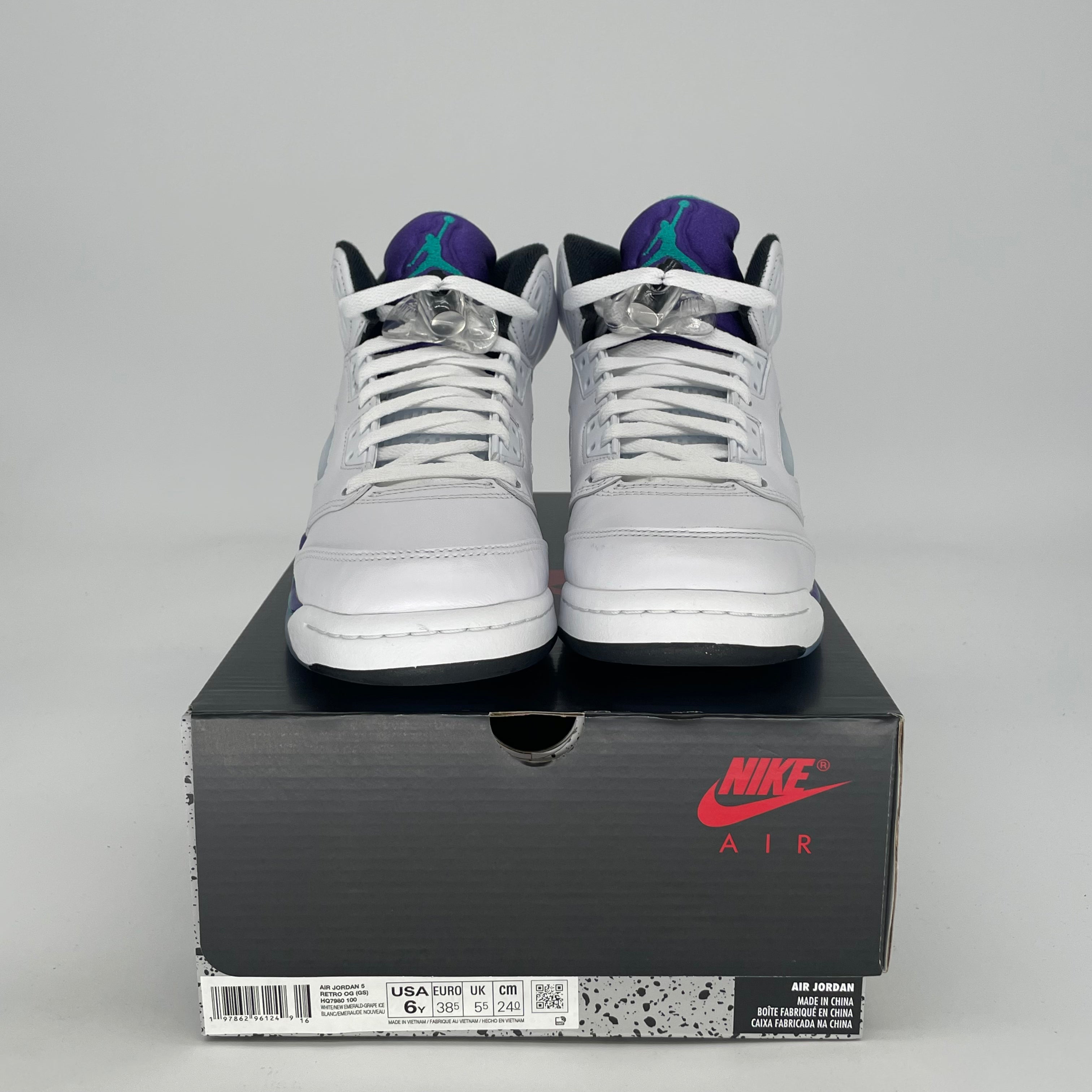 AIR JORDAN 5 GRAPE HQ7980-100 SIZE 6/7.5W