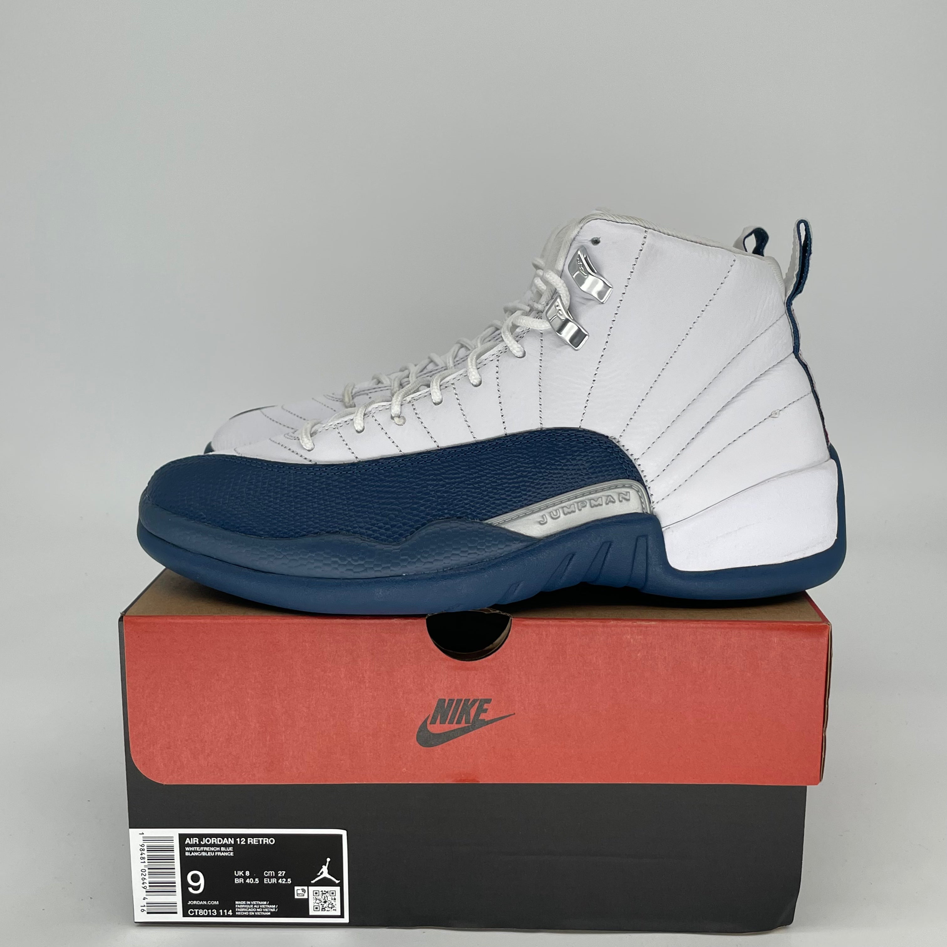 AIR JORDAN 12 FRENCH BLUE CT8013-114 SIZE 9/10.5W