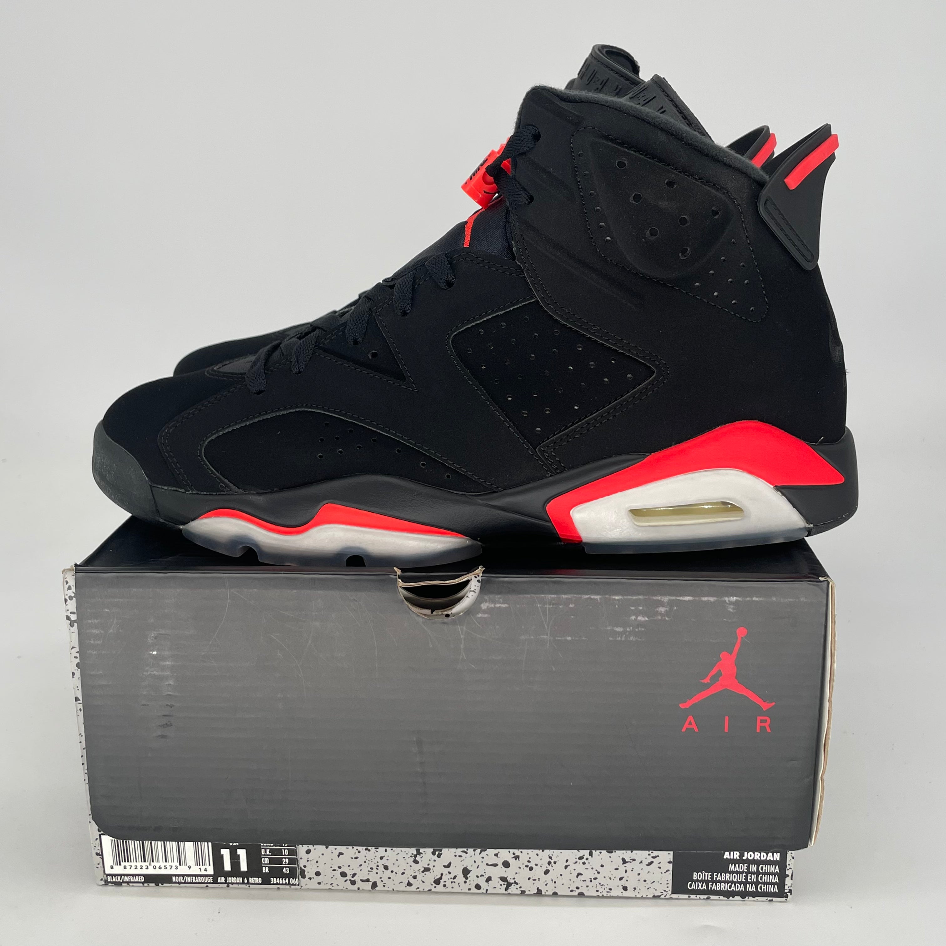 AIR JORDAN 6 BLACK INFRARED 384664-060 SIZE 11/12.5W