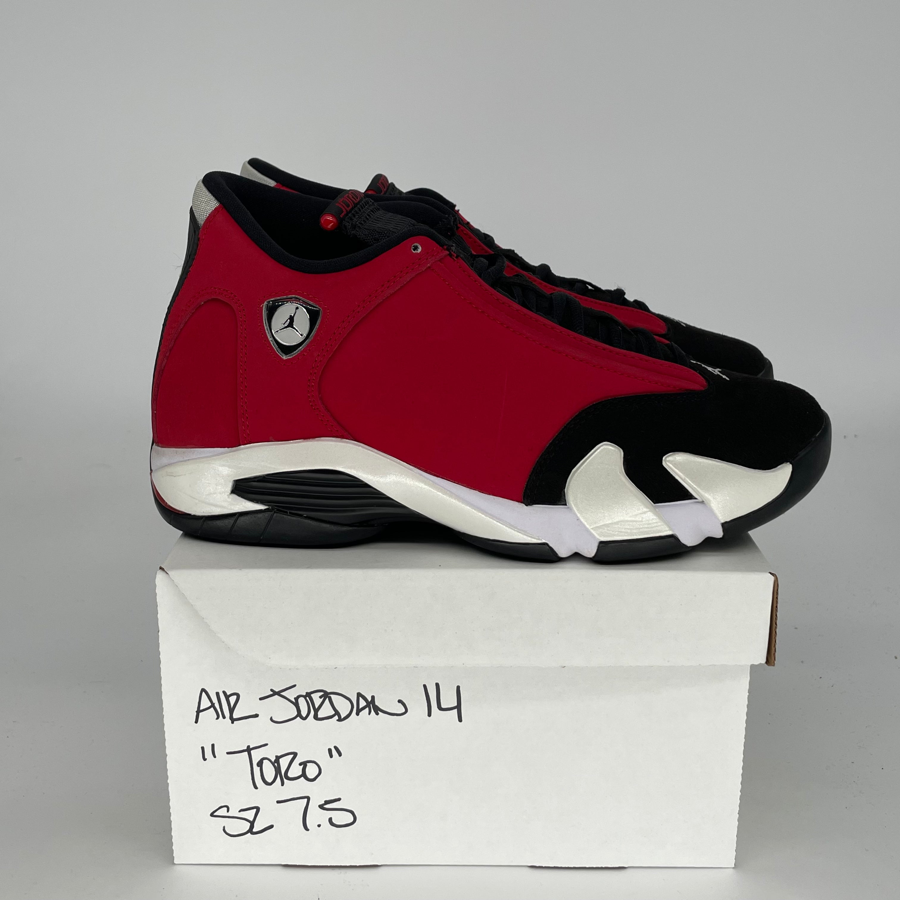 AIR JORDAN 14 TORO SIZE 7.5/9W 487471-006