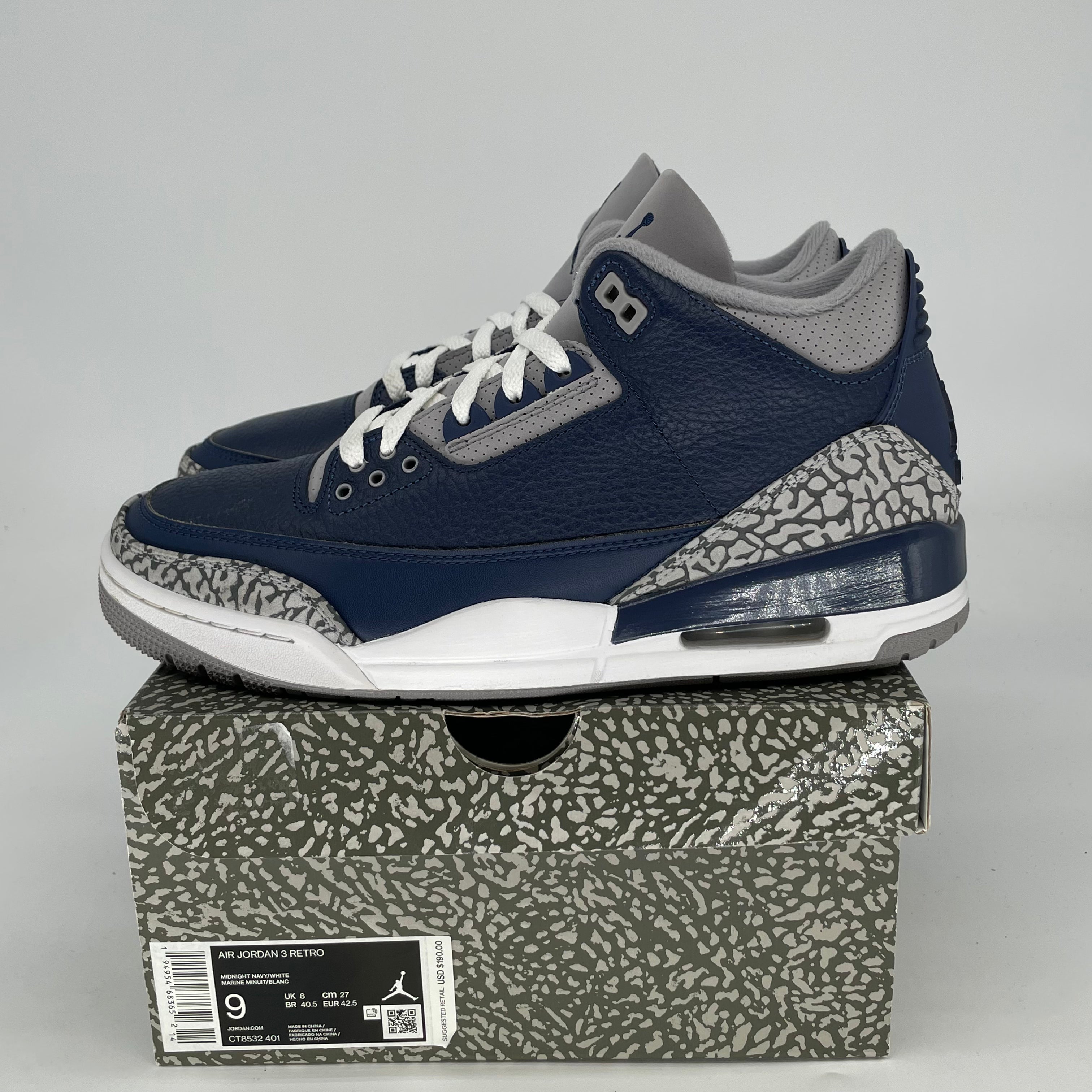 AIR JORDAN 3 GEORGETOWN SIZE 9/10.5W CT8532-401