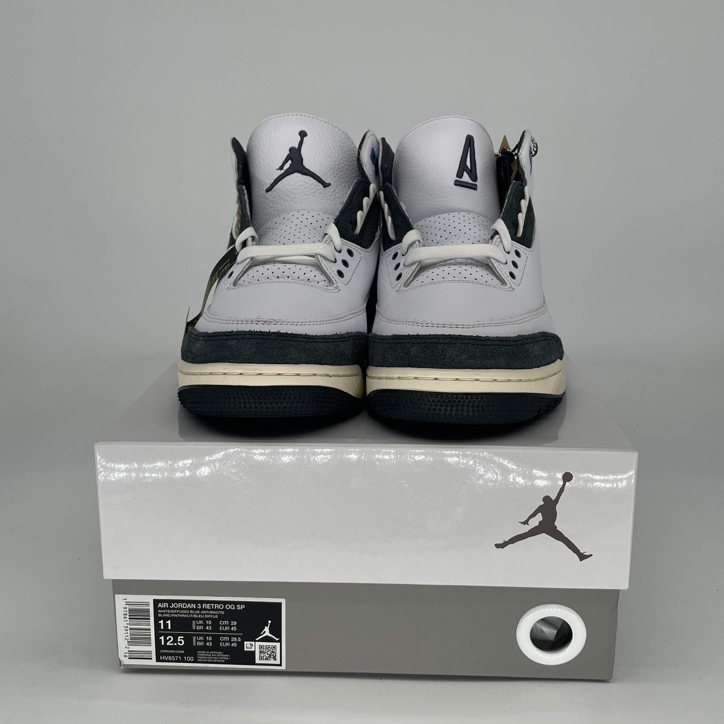 AIR JORDAN 3 A MA MANIERE DIFFUSED BLUE HV8571-100 SIZE 11/12.5W