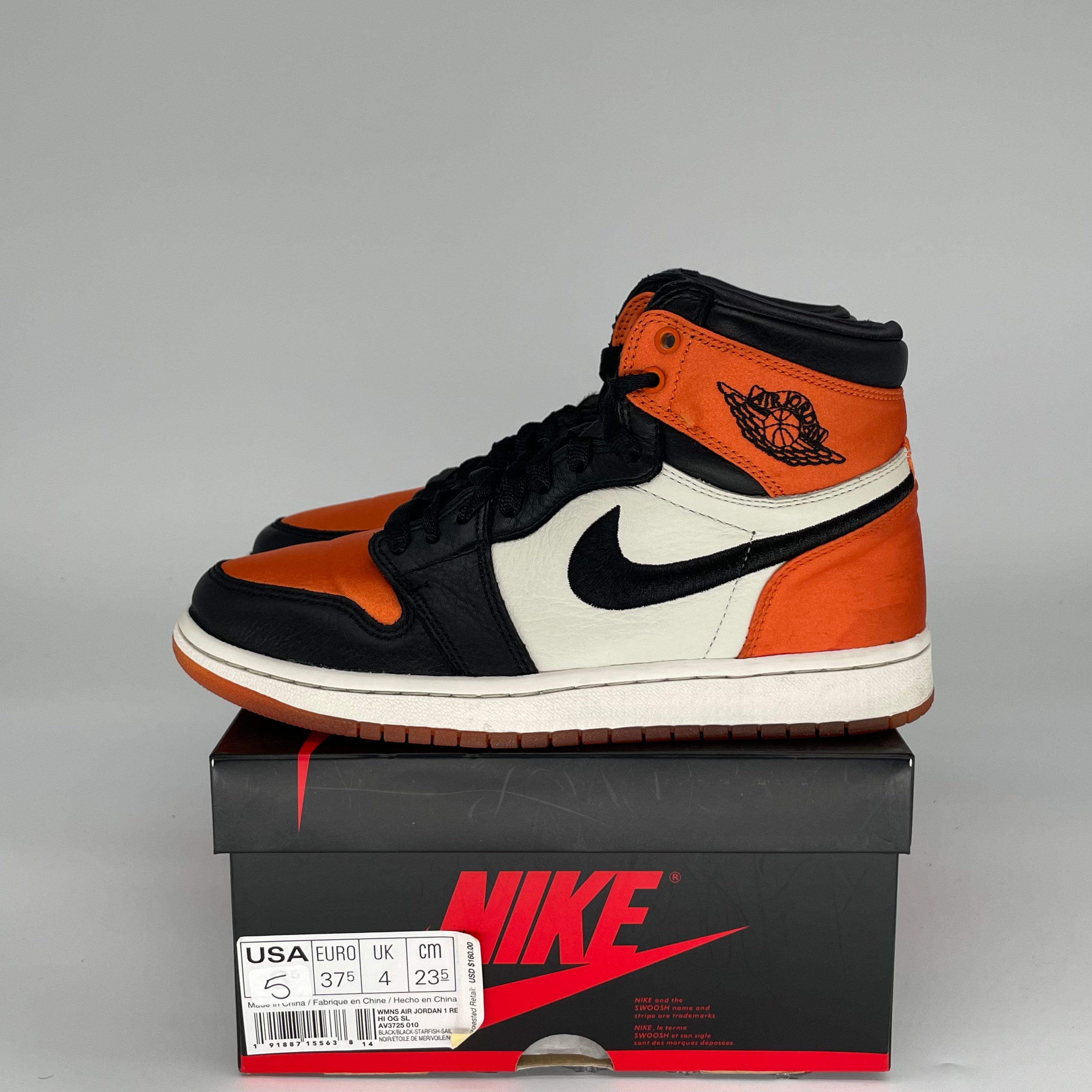 AIR JORDAN 1 SATIN SHATTERED BACKBOARD W SIZE 5/6.5W AV3725-010