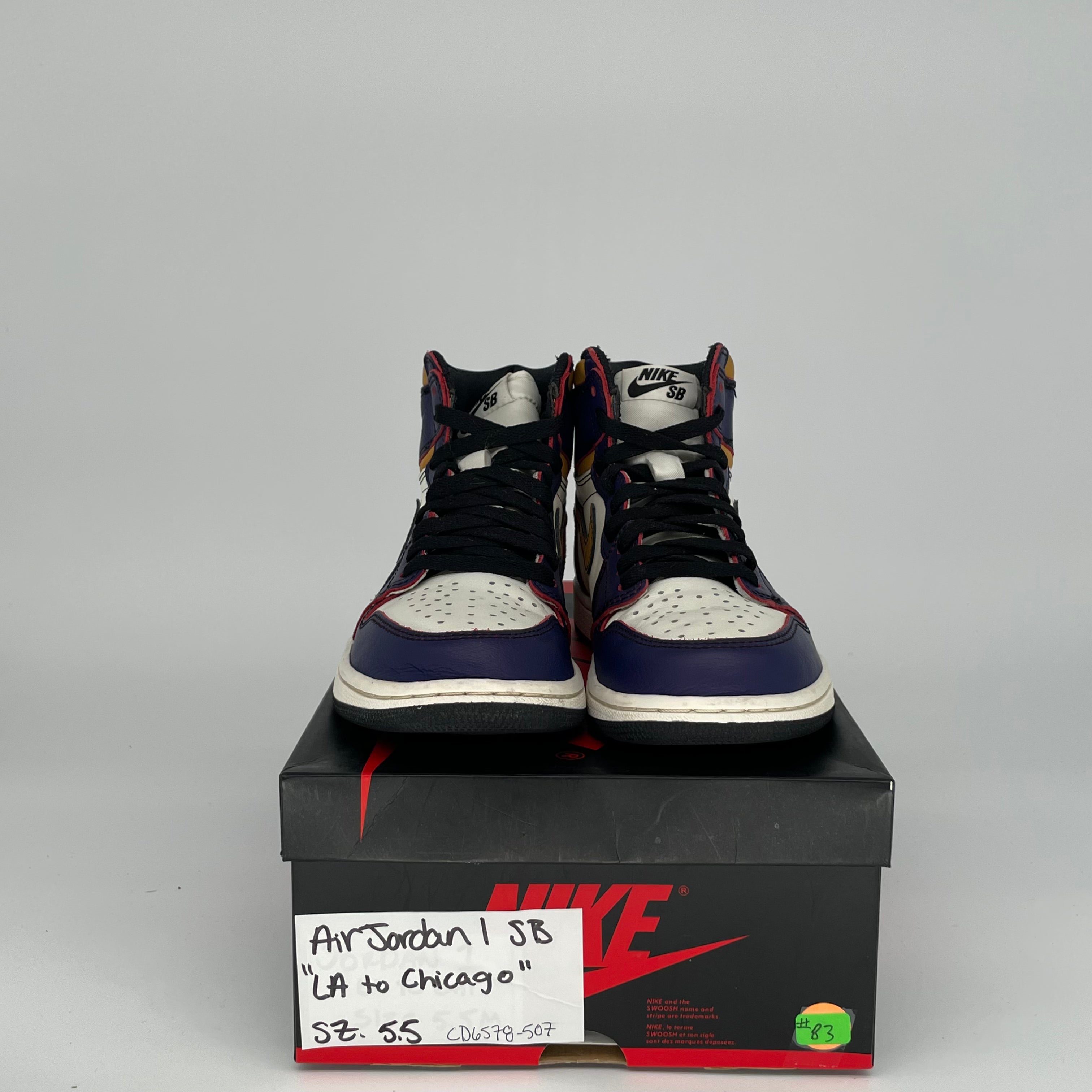 AIR JORDAN 1 SB LA TO CHICAGO SIZE 5.5 CD6578-507