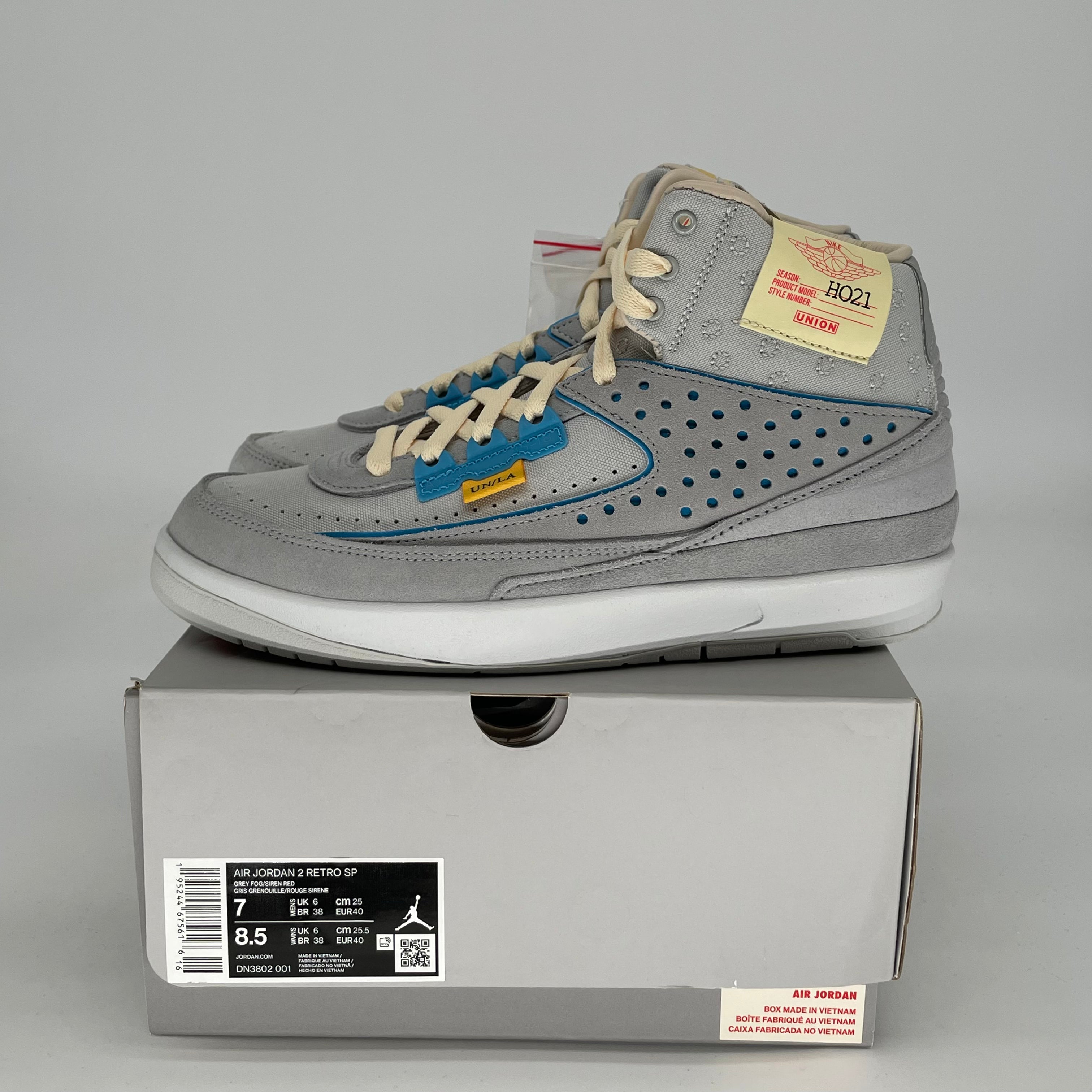 AIR JORDAN 2 UNION GREY FOG SIZE 7/8.5W DN3802-001