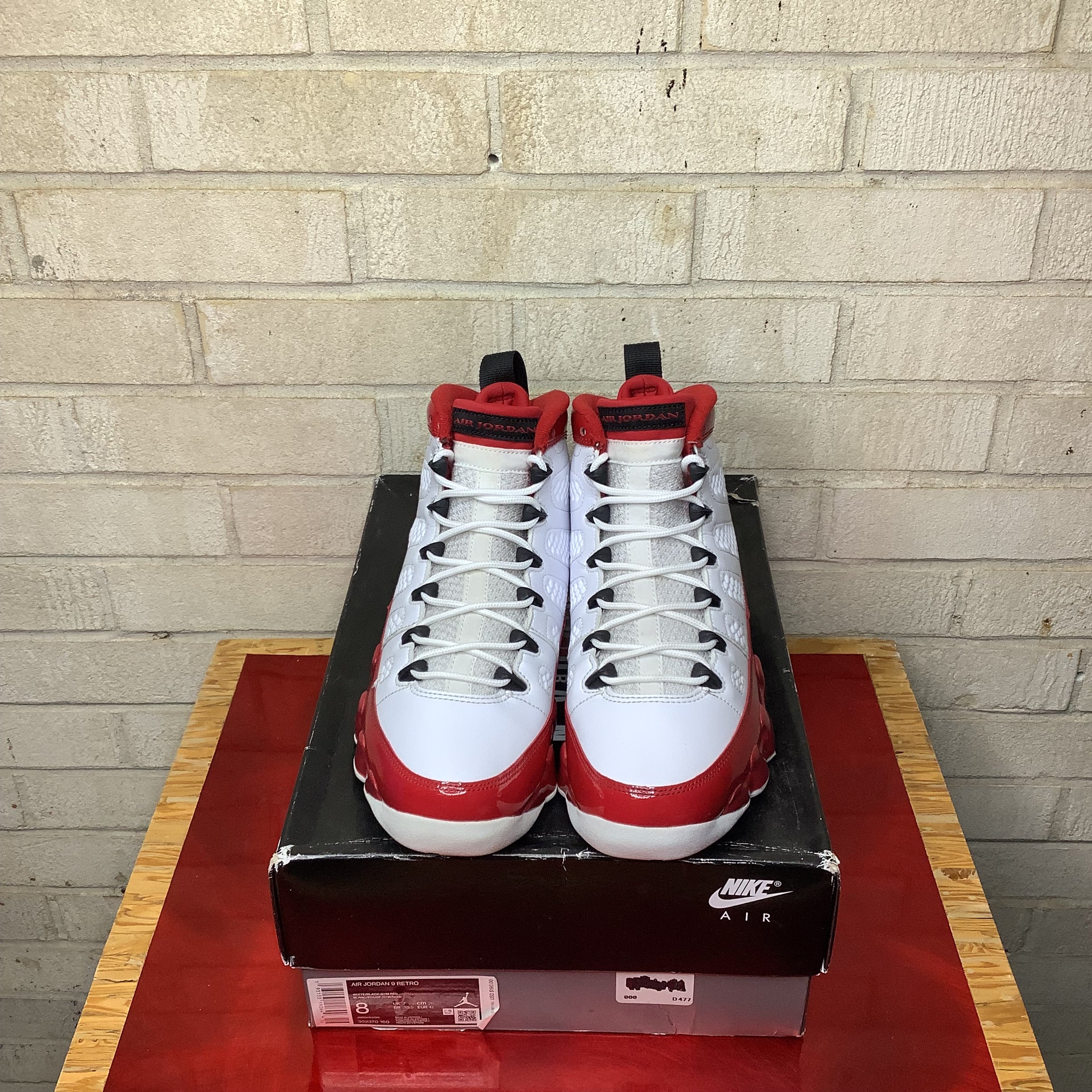 AIR JORDAN 9 GYM RED SIZE 8 302370-160